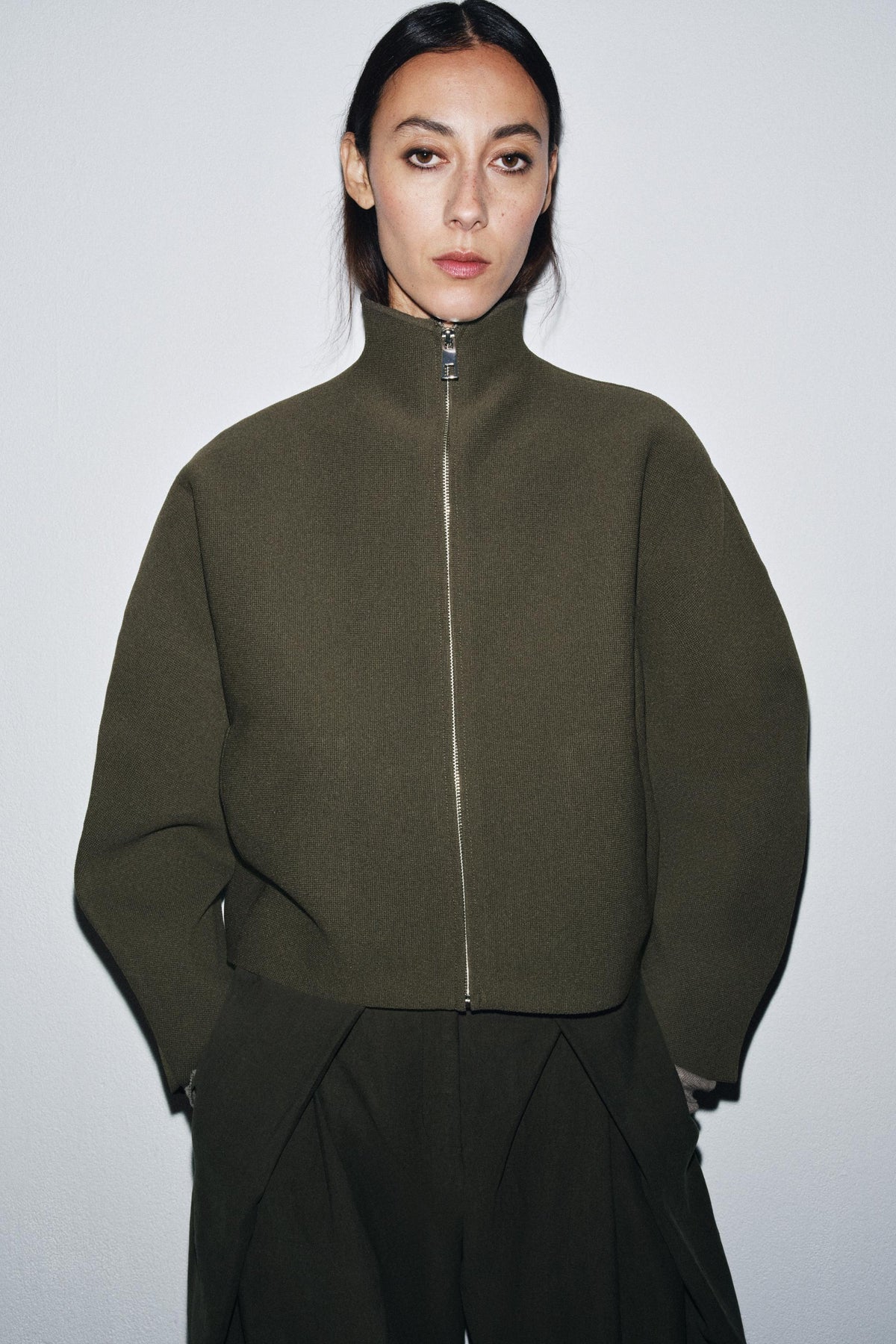 Strickjacke mit Reißverschluss