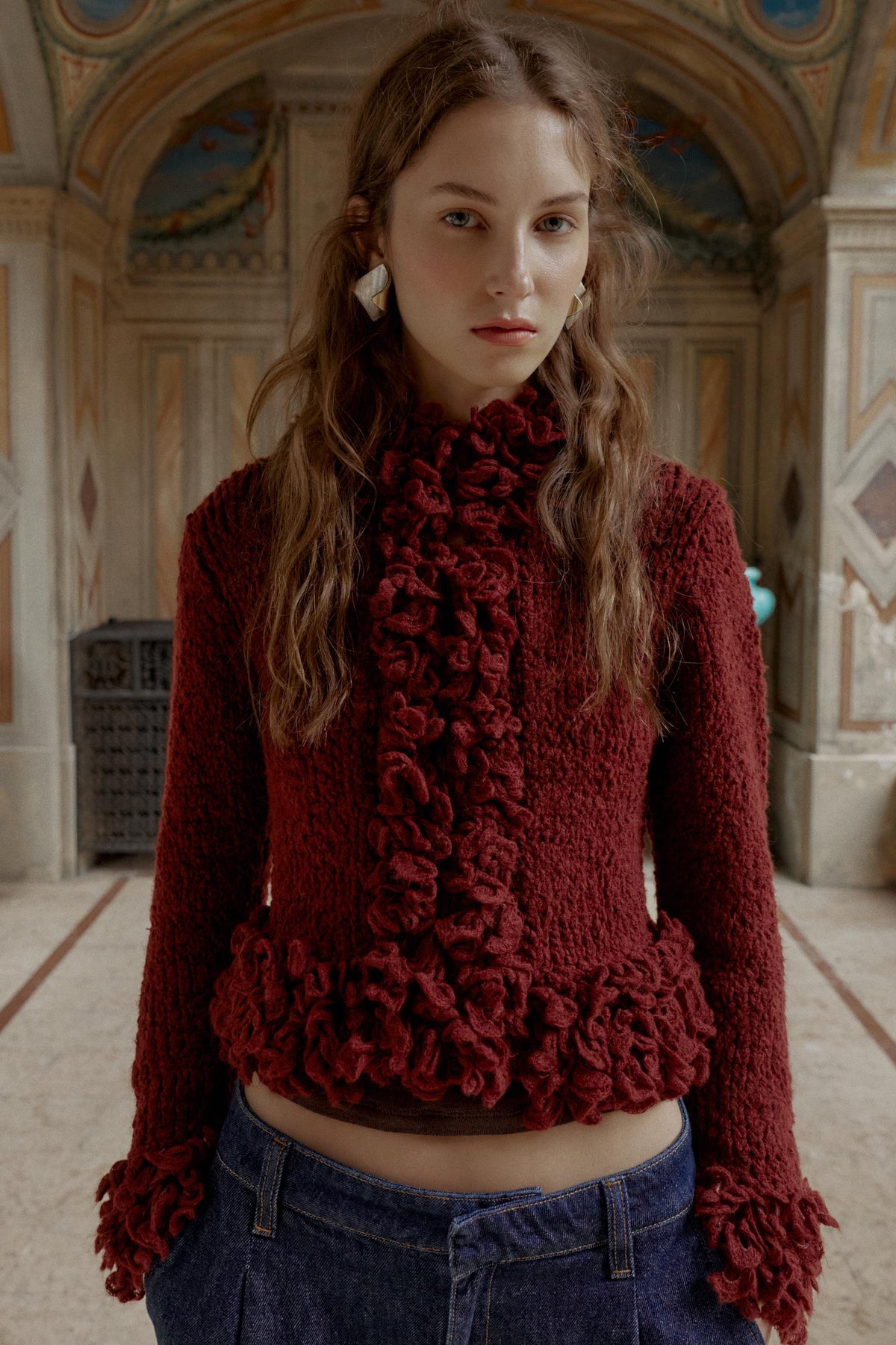 Fransenstrickjacke