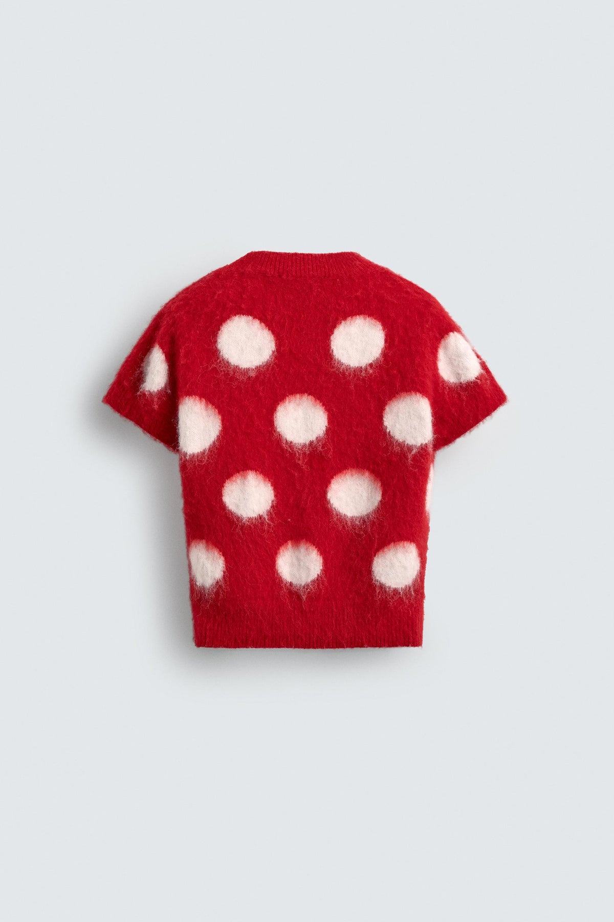 Gebürsteter Strick mit Polka-Dots