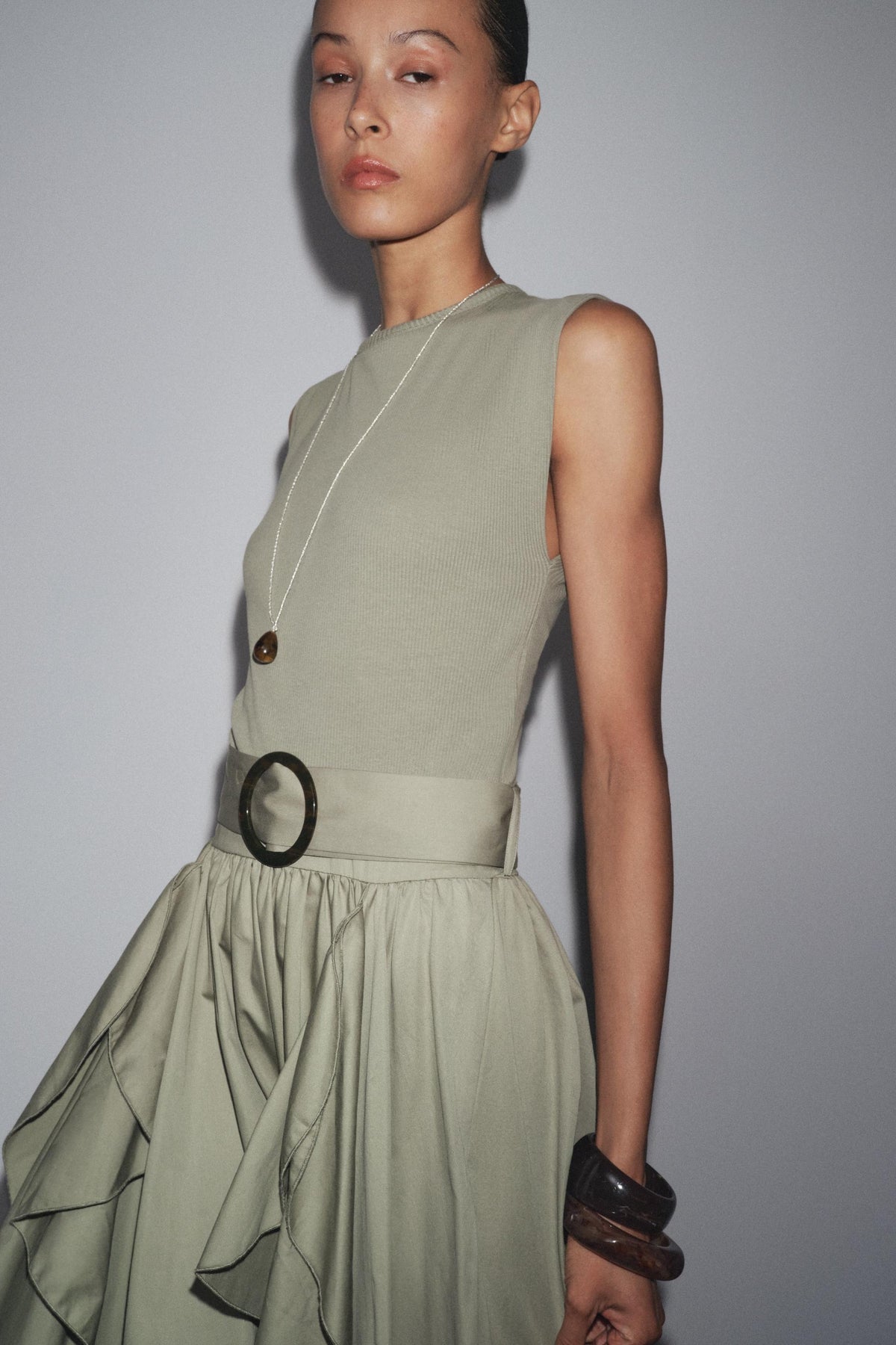 BELTED DRESS