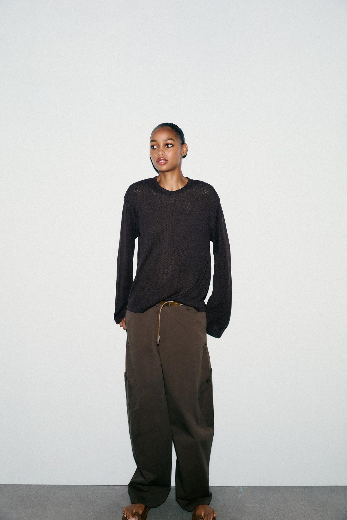 CUT-OUT KNIT SWEATER - Image 1