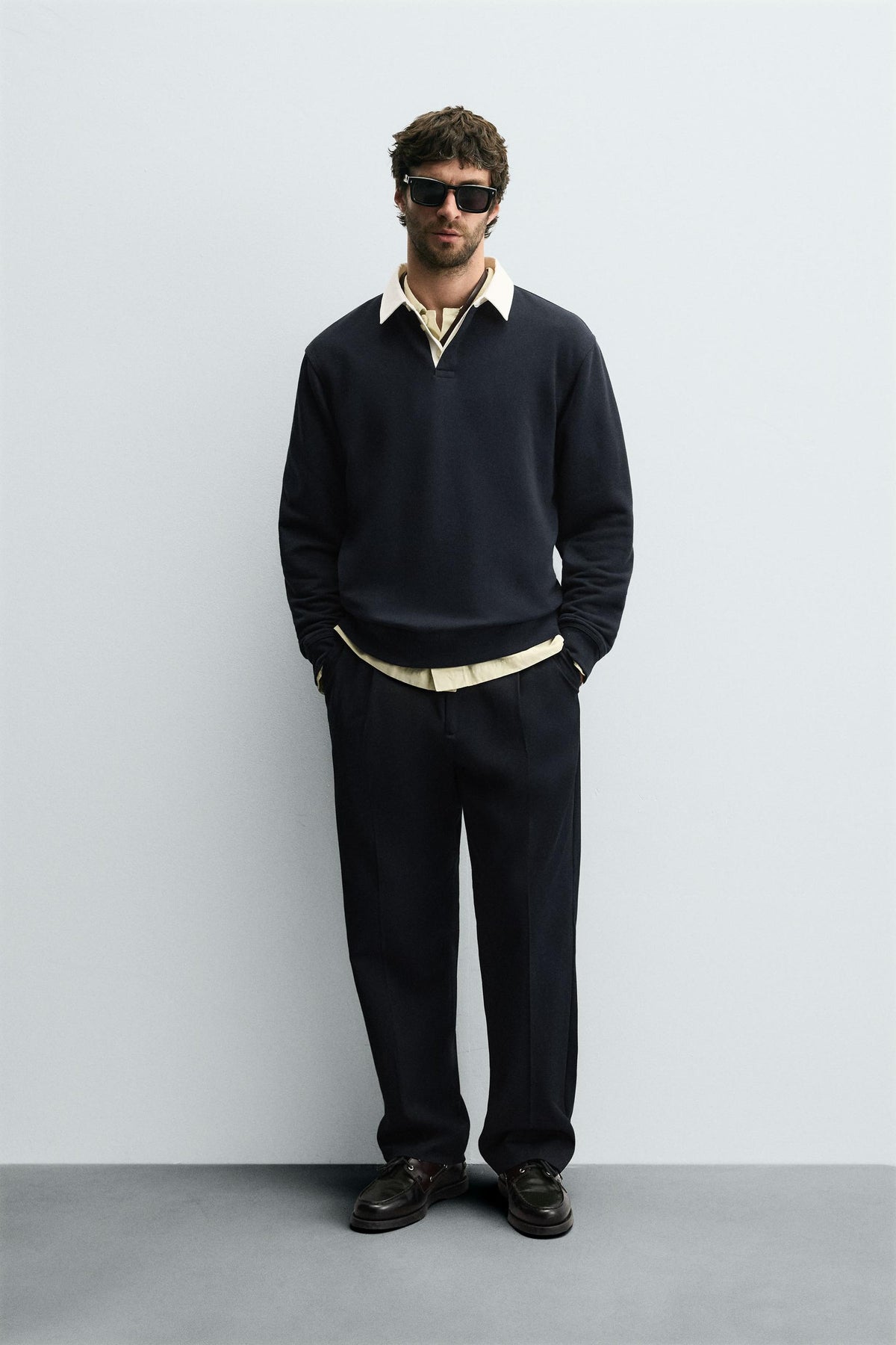 Contrast Collar Polo