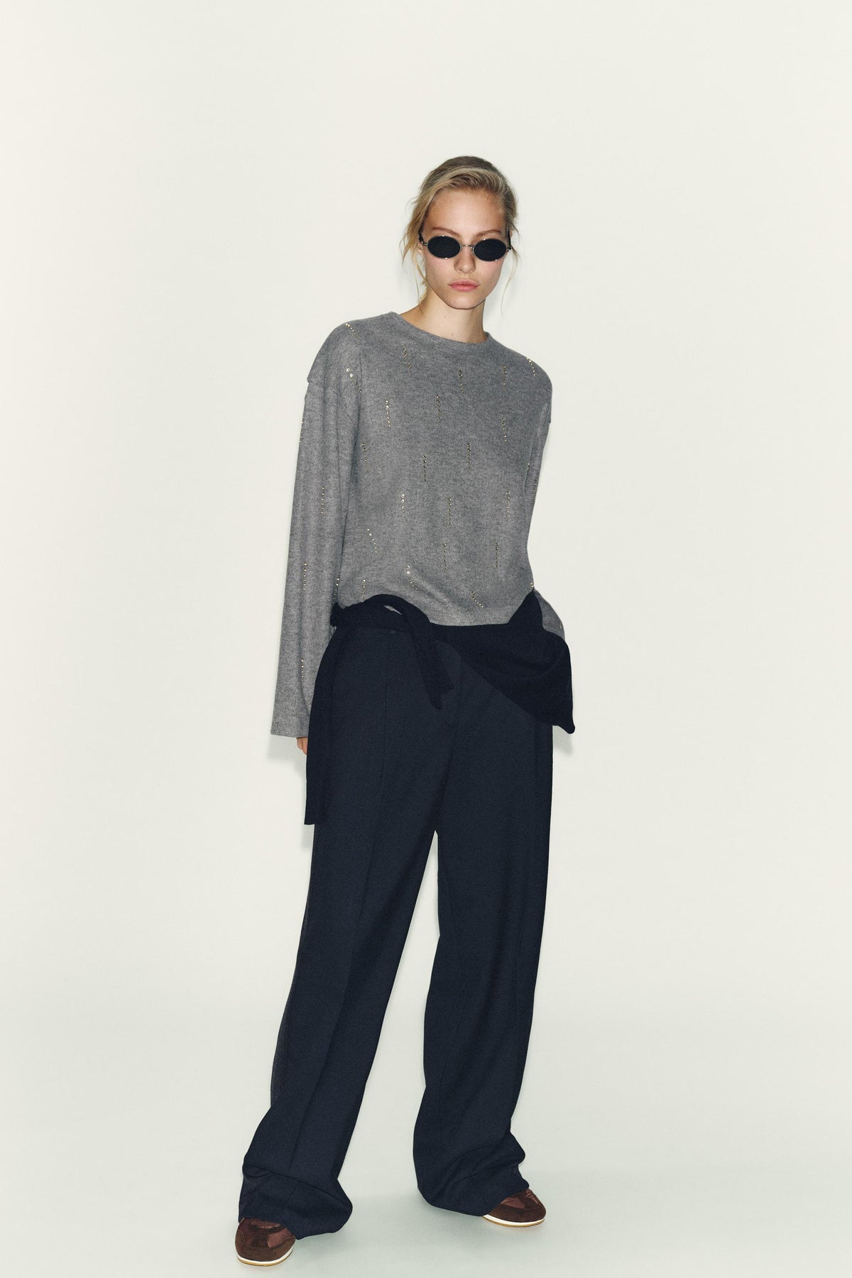 SPARKLY RIBBED JUMPER