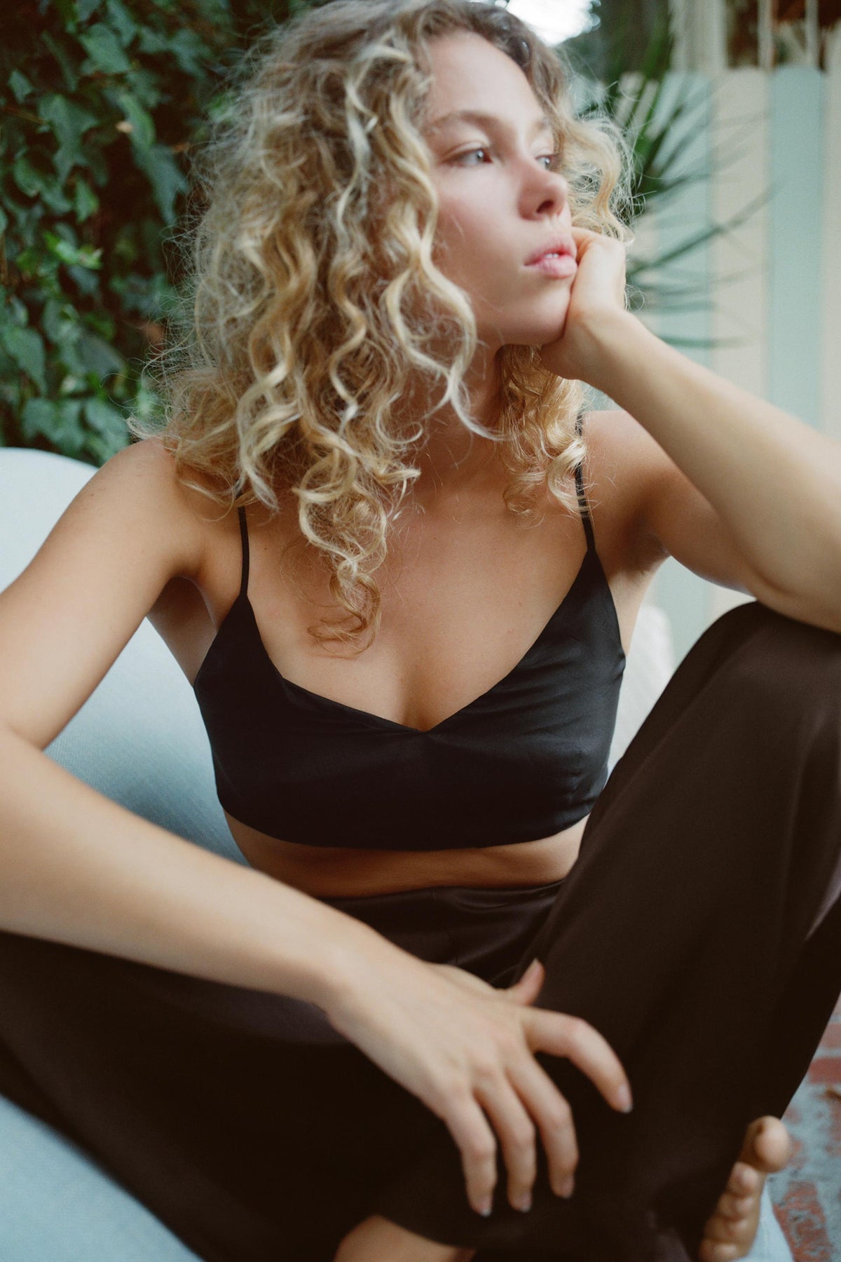 Seiden-Crop-Top