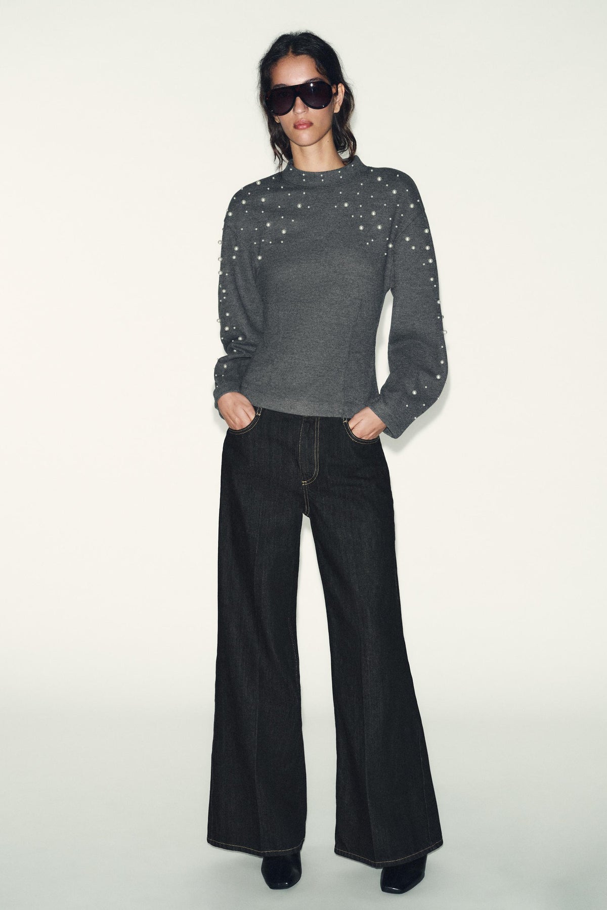 Faux Pearl Jumper