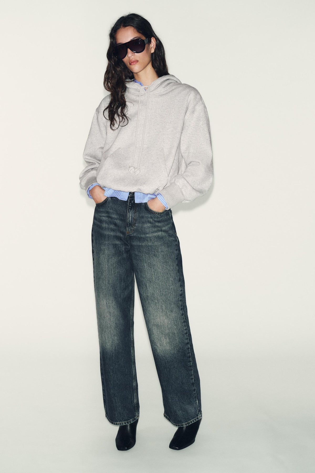 Balloon Hem Hoodie