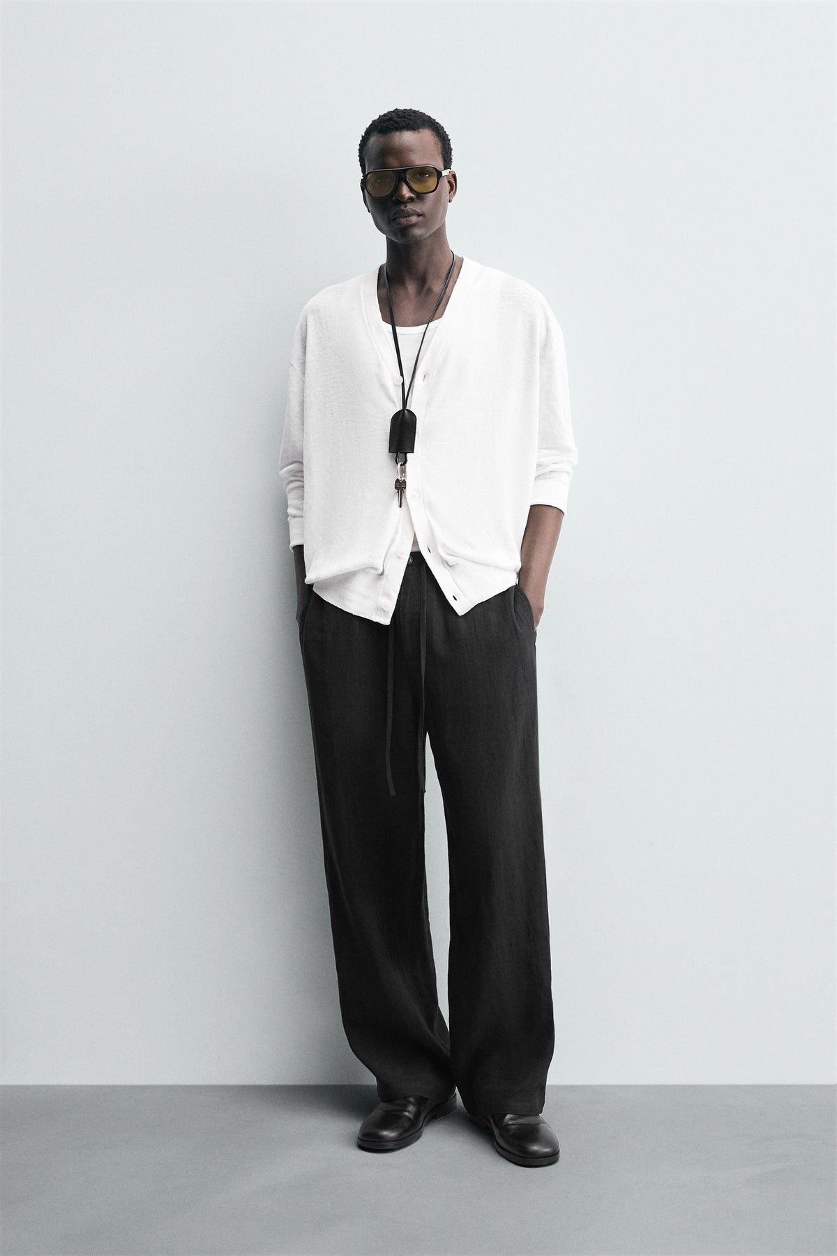 LINEN relaxed fit TROUSERS - Image 1