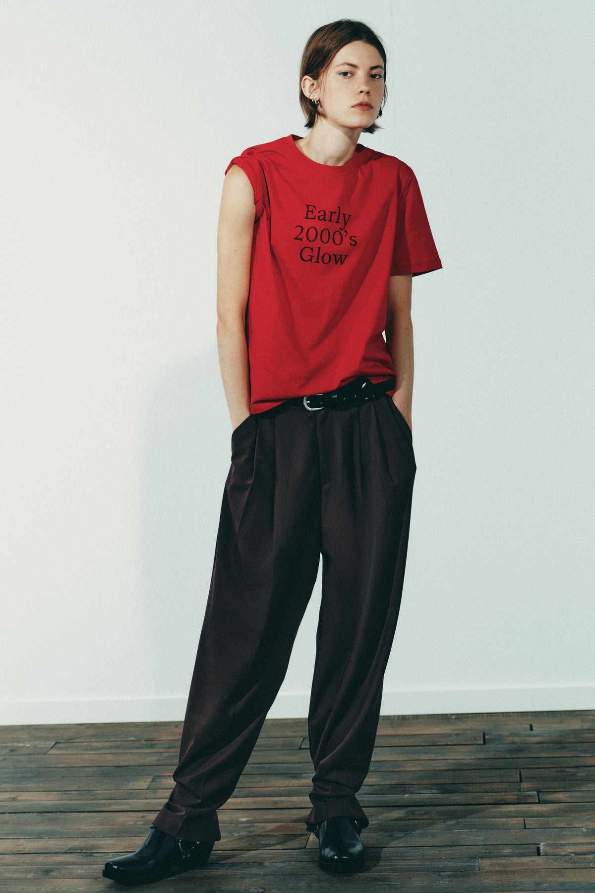Pleated Trousers with Hem