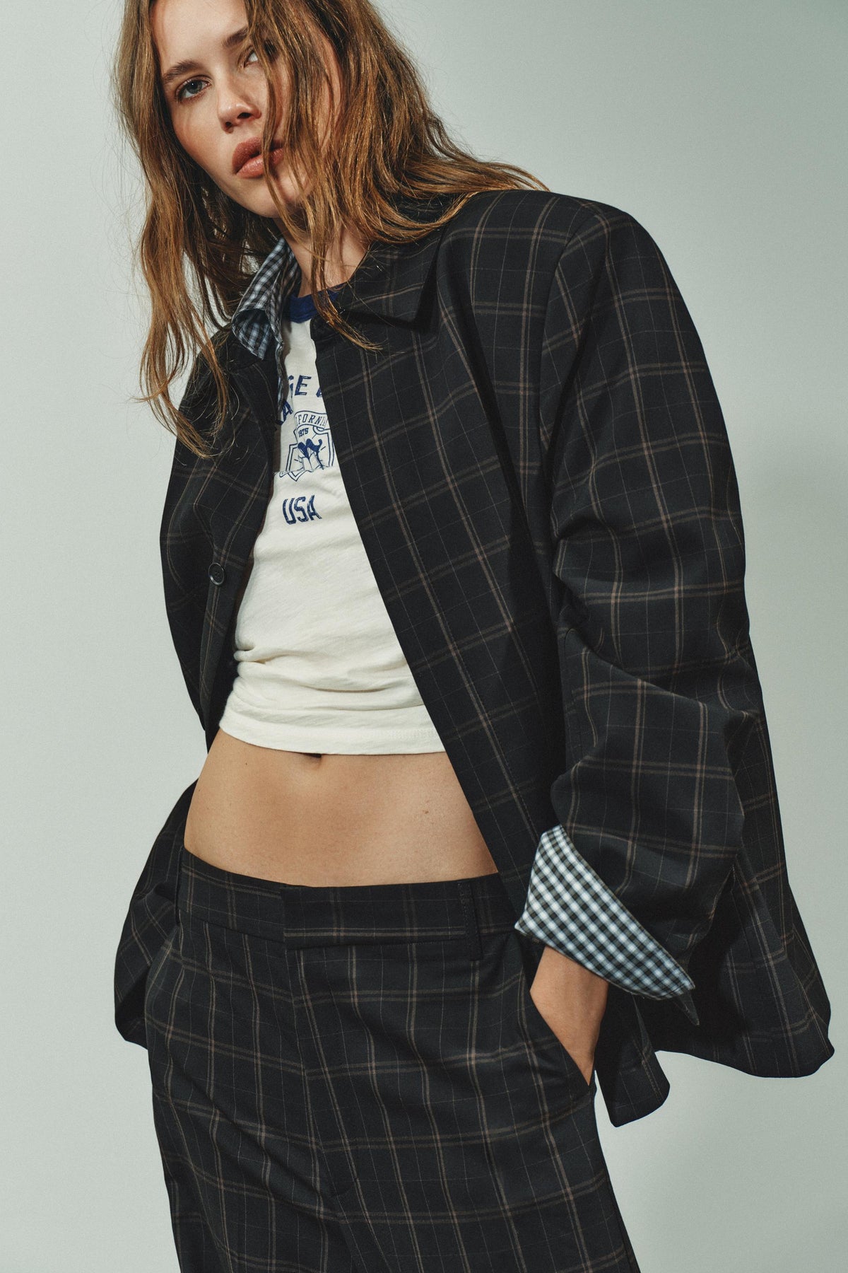 Blazer mit Schulterpolstern