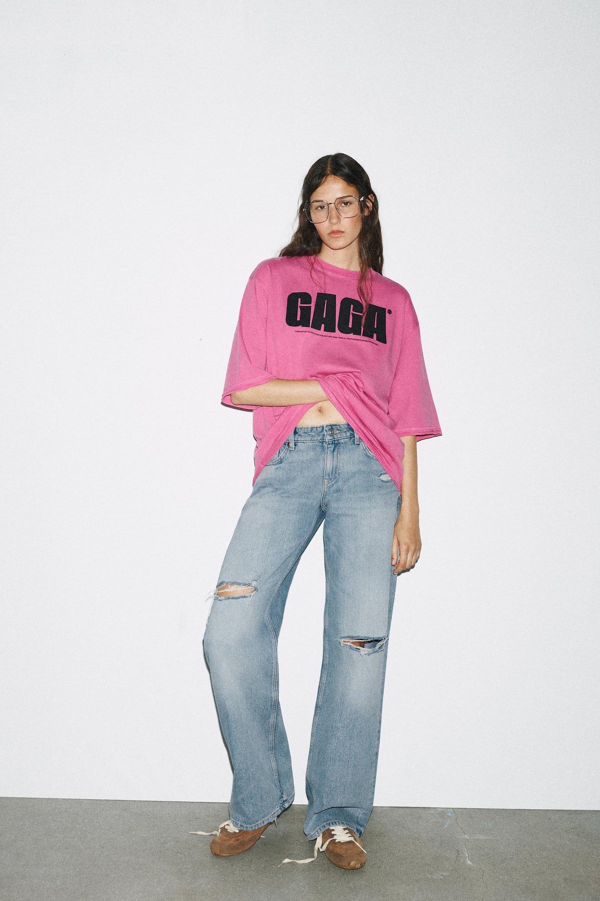 Washed-effect T-shirt