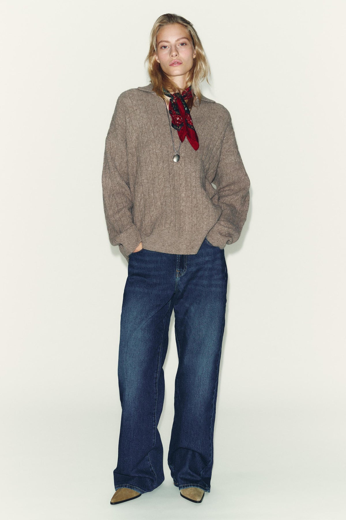 Zopfstrickpullover