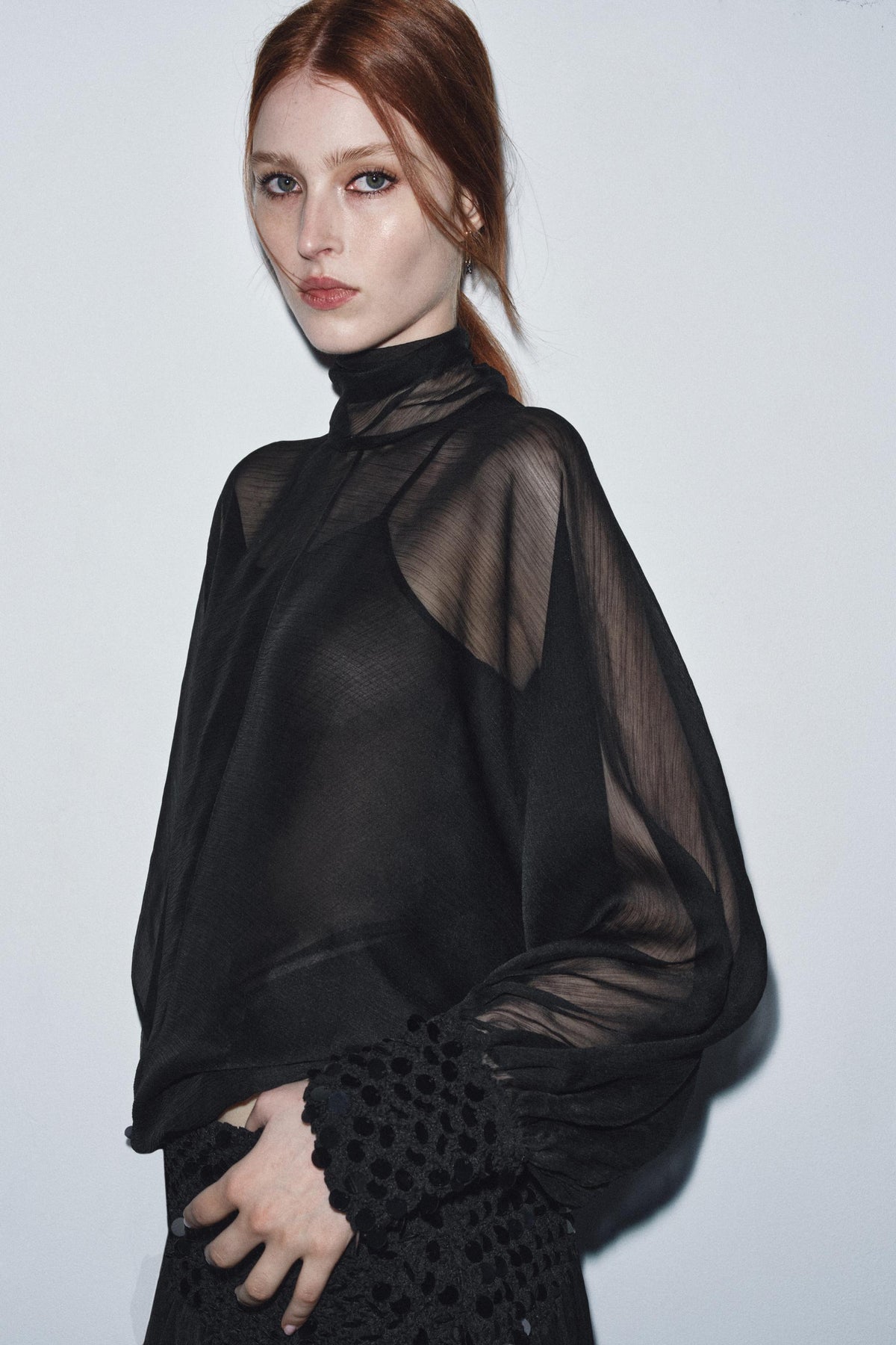 Halbtransparente Bluse