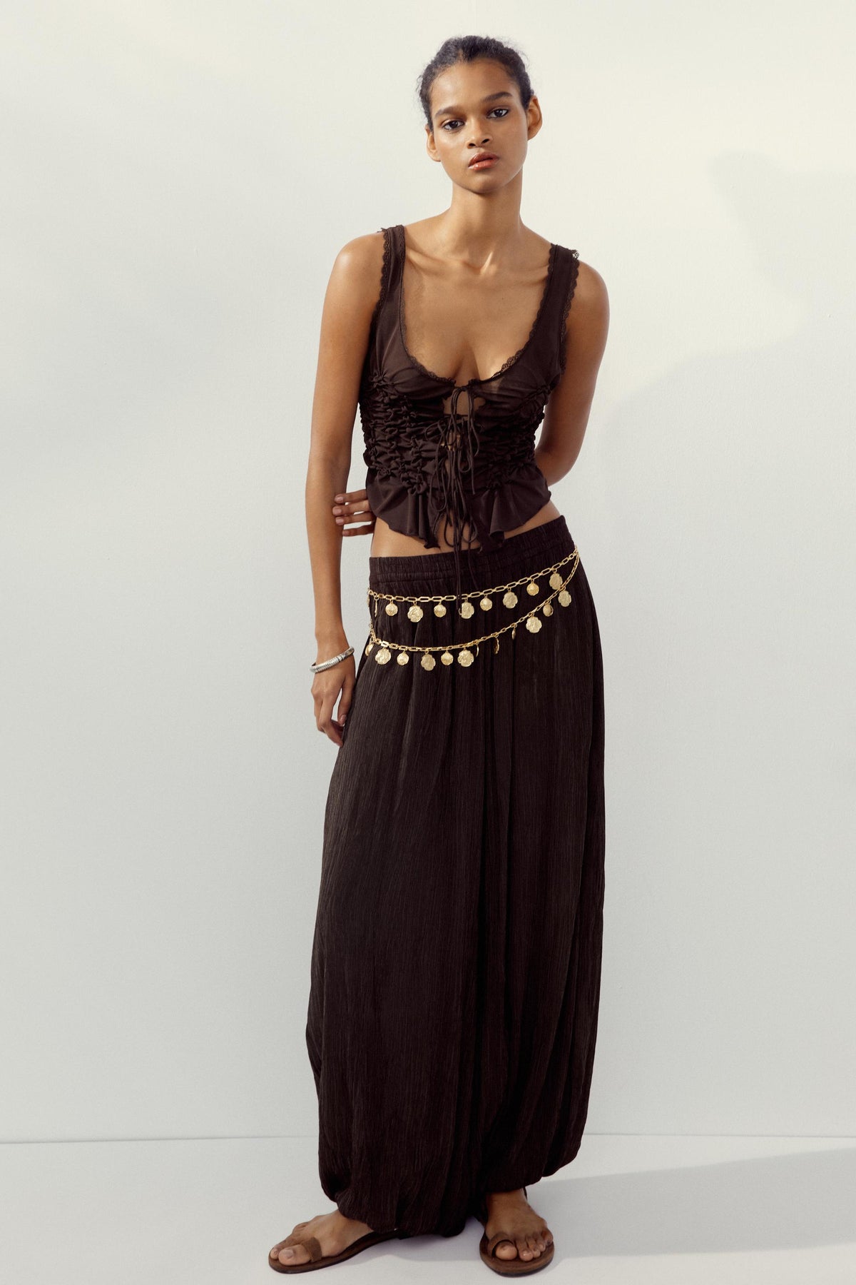 Gathered Tie Top