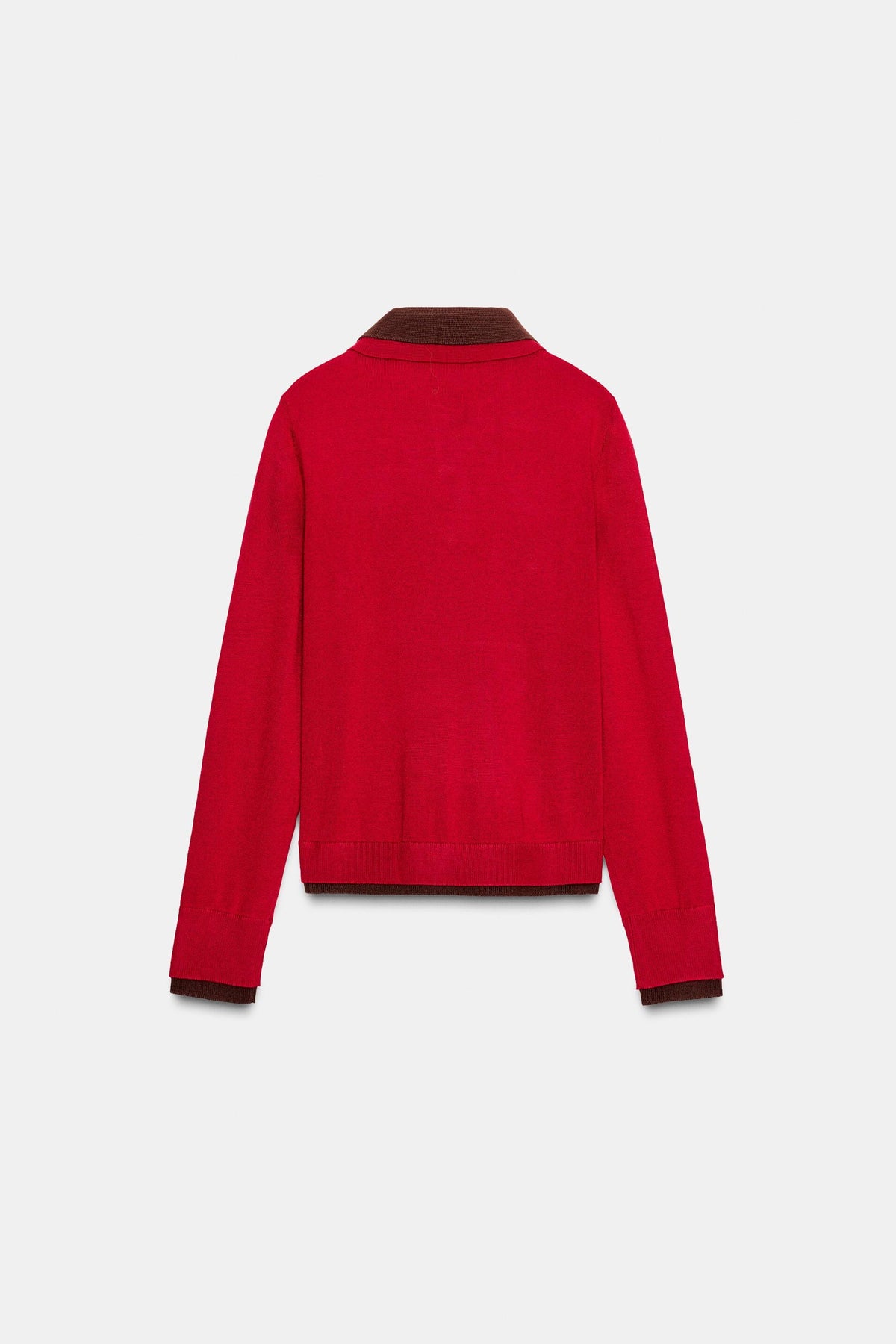 CONTRAST KNIT POLO SHIRT - Image 1