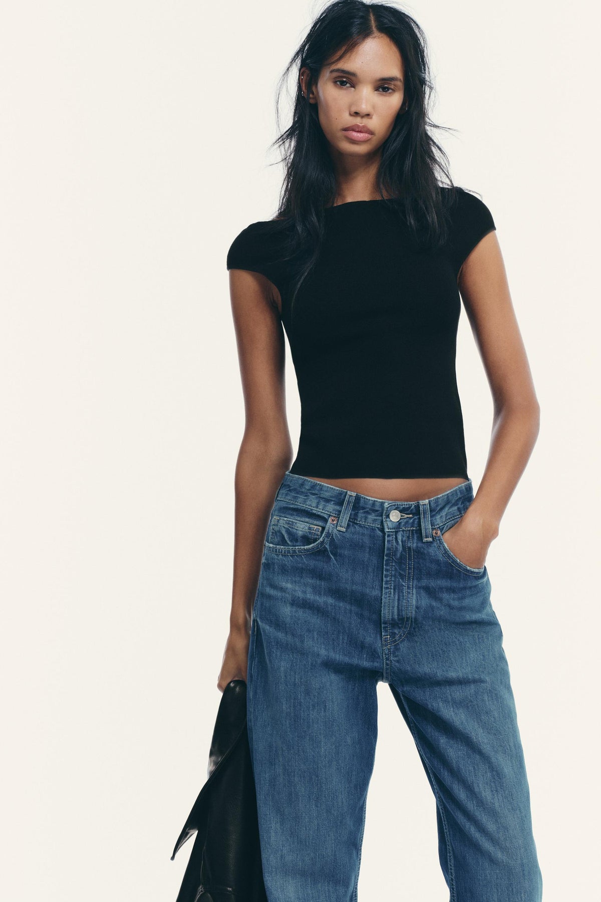 KNIT BOAT NECK TOP