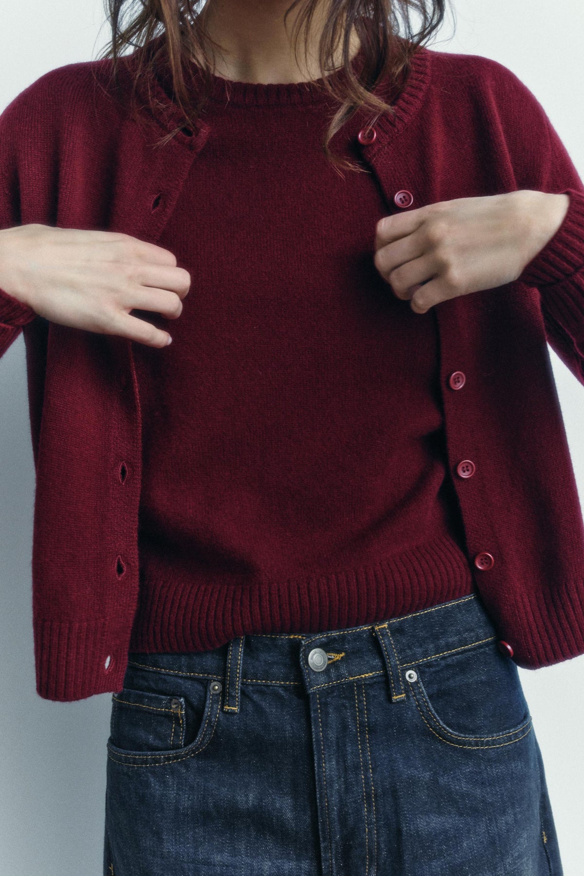 Wollstrickjacke
