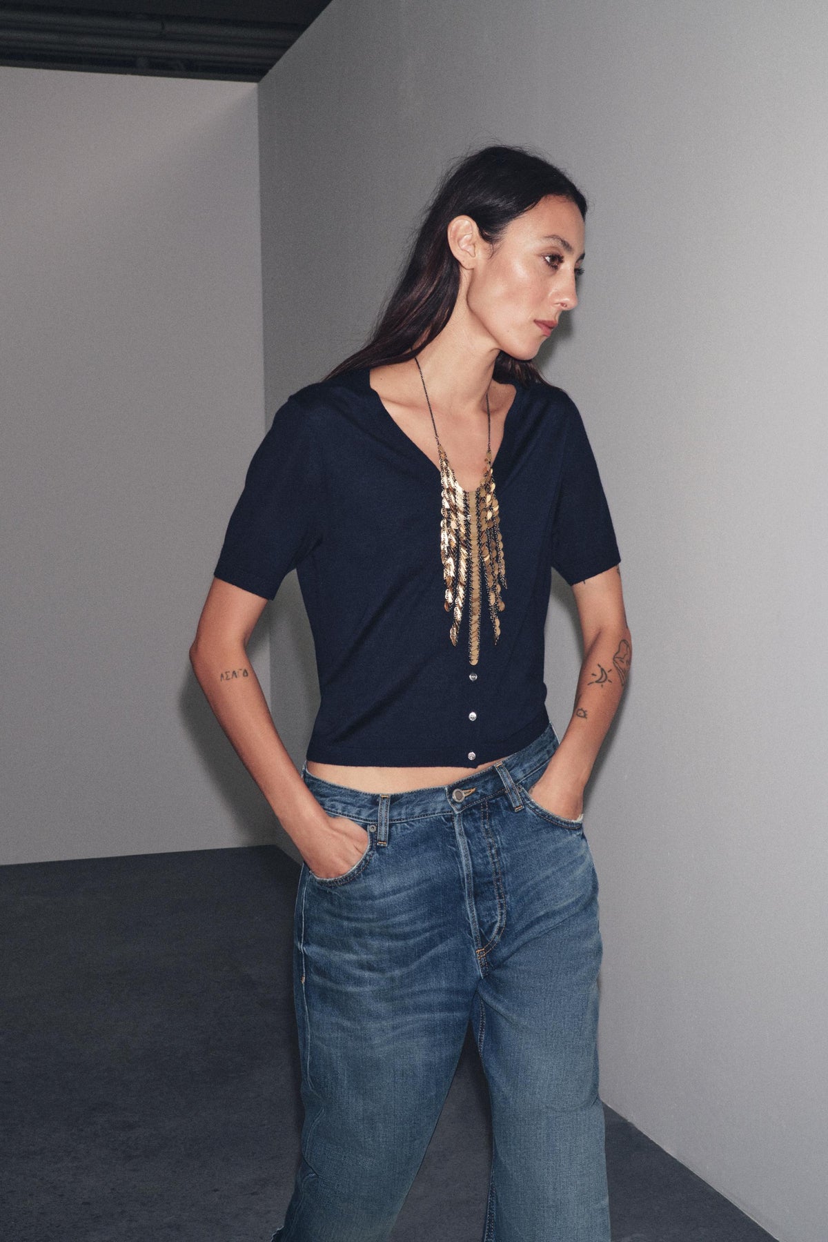 Wool Short Sleeve Cardigan