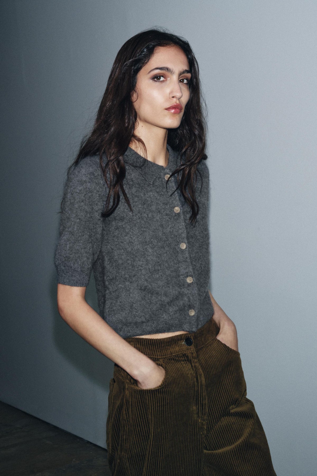 Wool Polo Cardigan