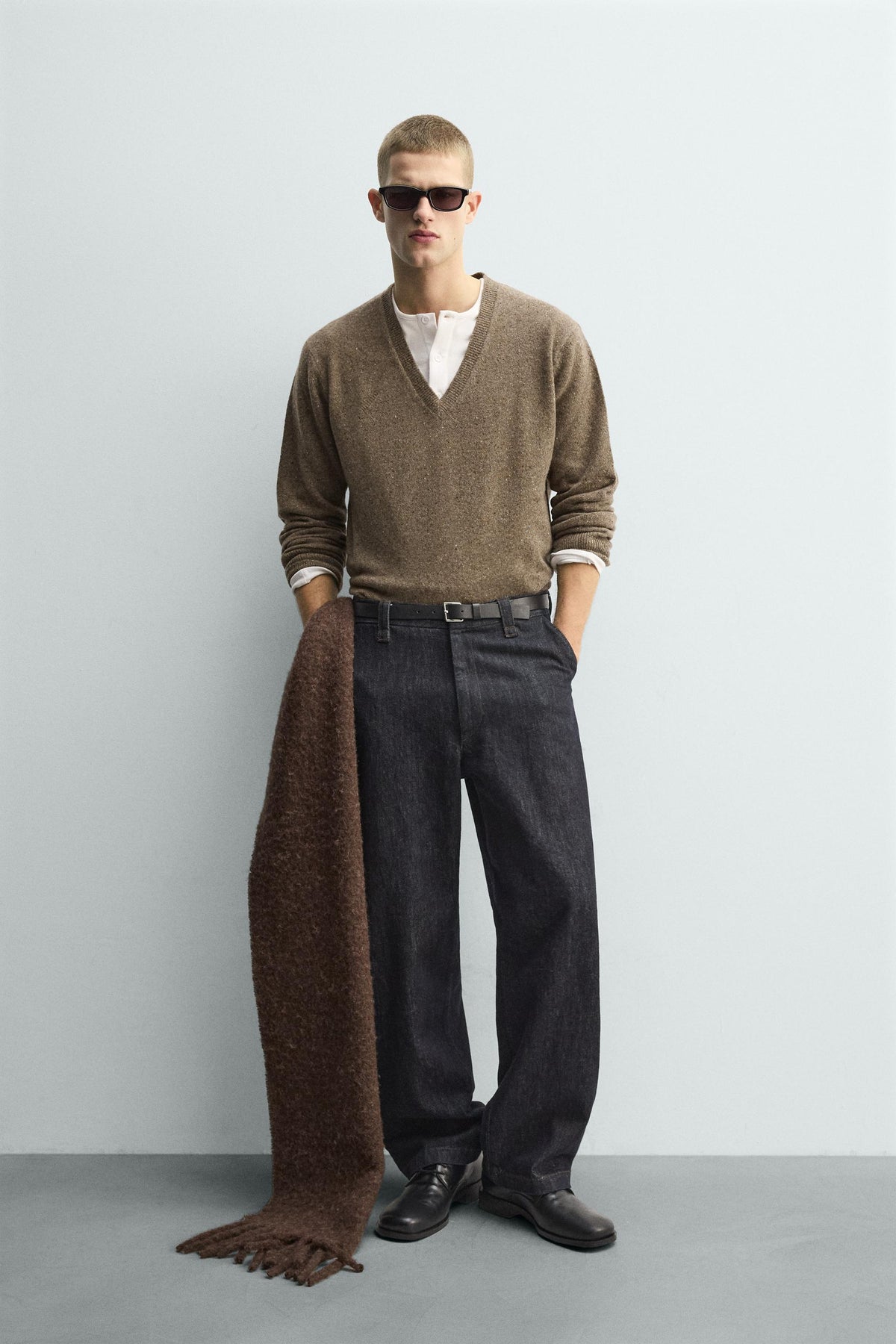 WOOL BUTTON-UP JUMPER - Image 1