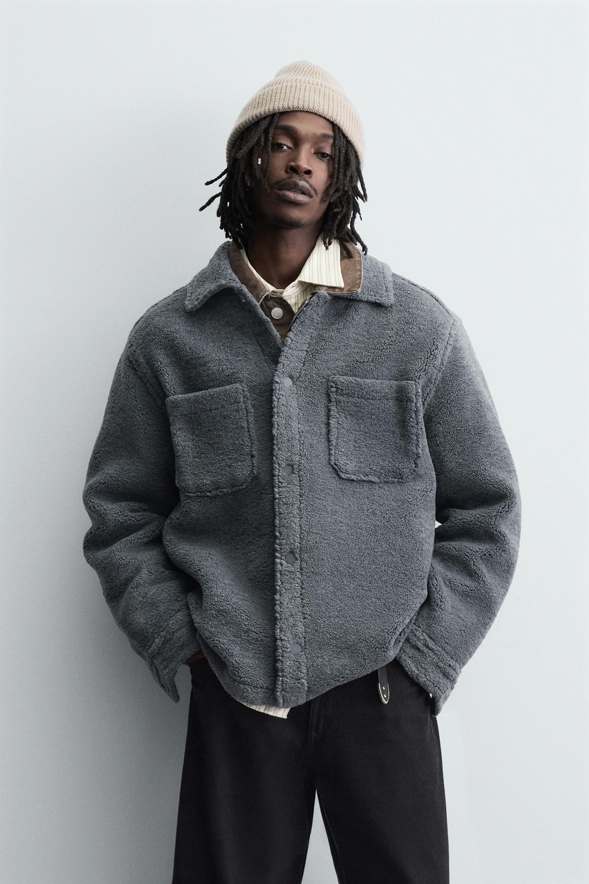 Sherpa-Taschen-Overshirt