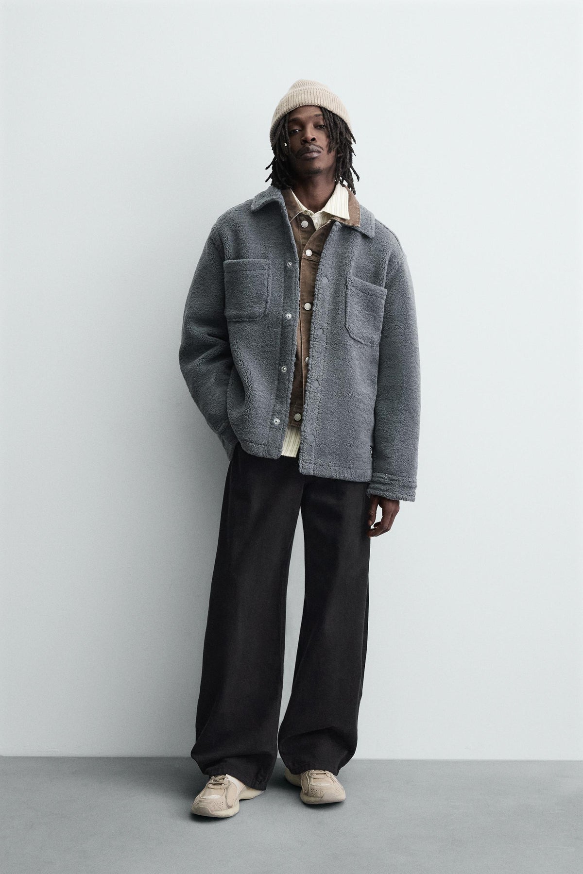 Sherpa-Taschen-Overshirt