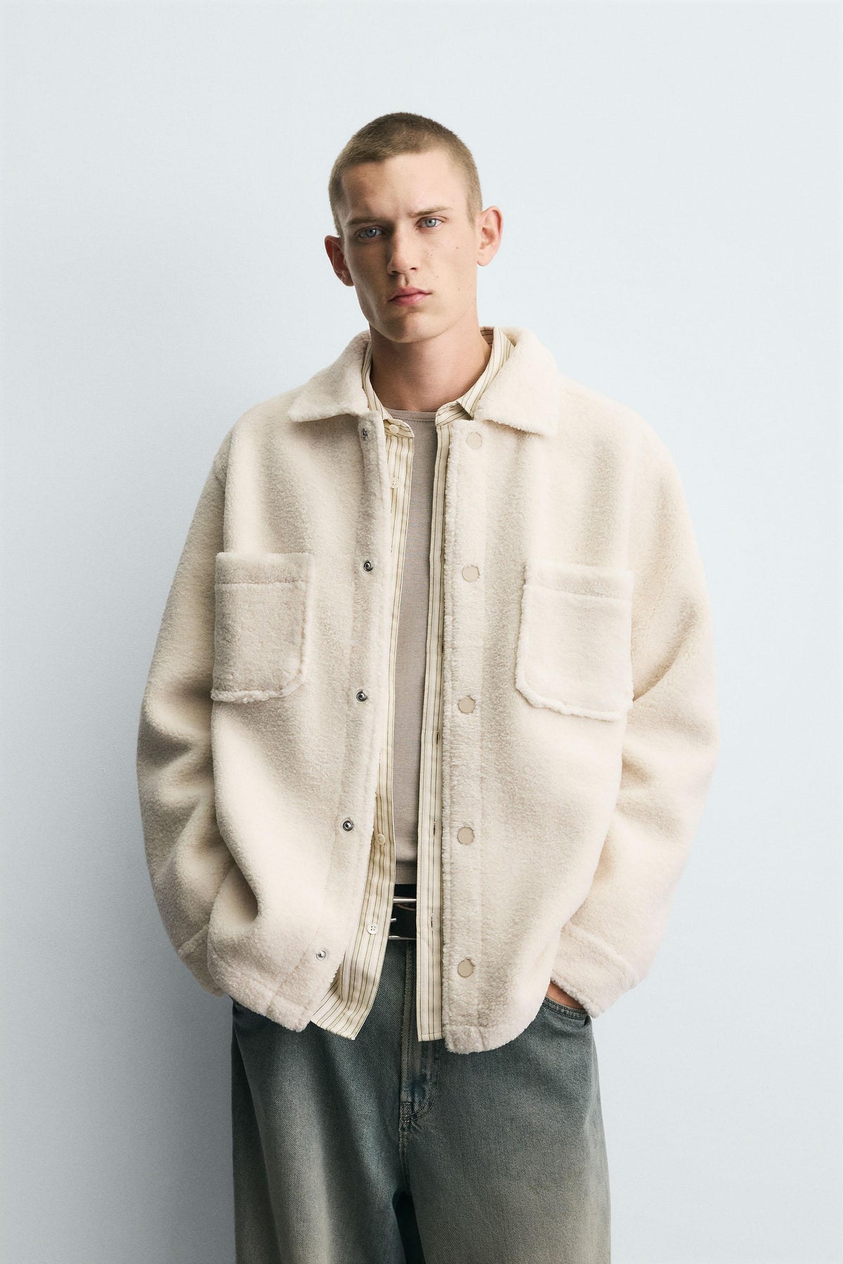 Sherpa-Taschen-Overshirt
