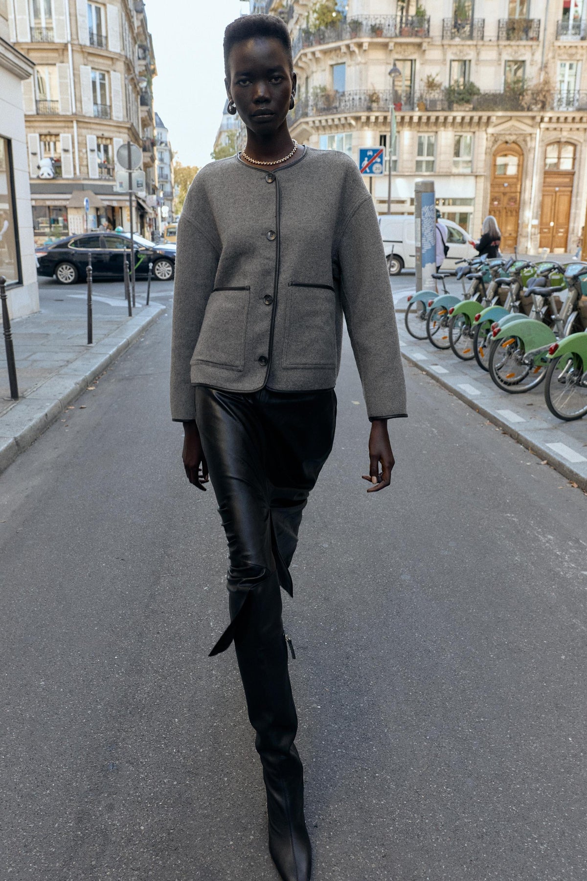 WENDBARE KUNSTLEDERJACKE