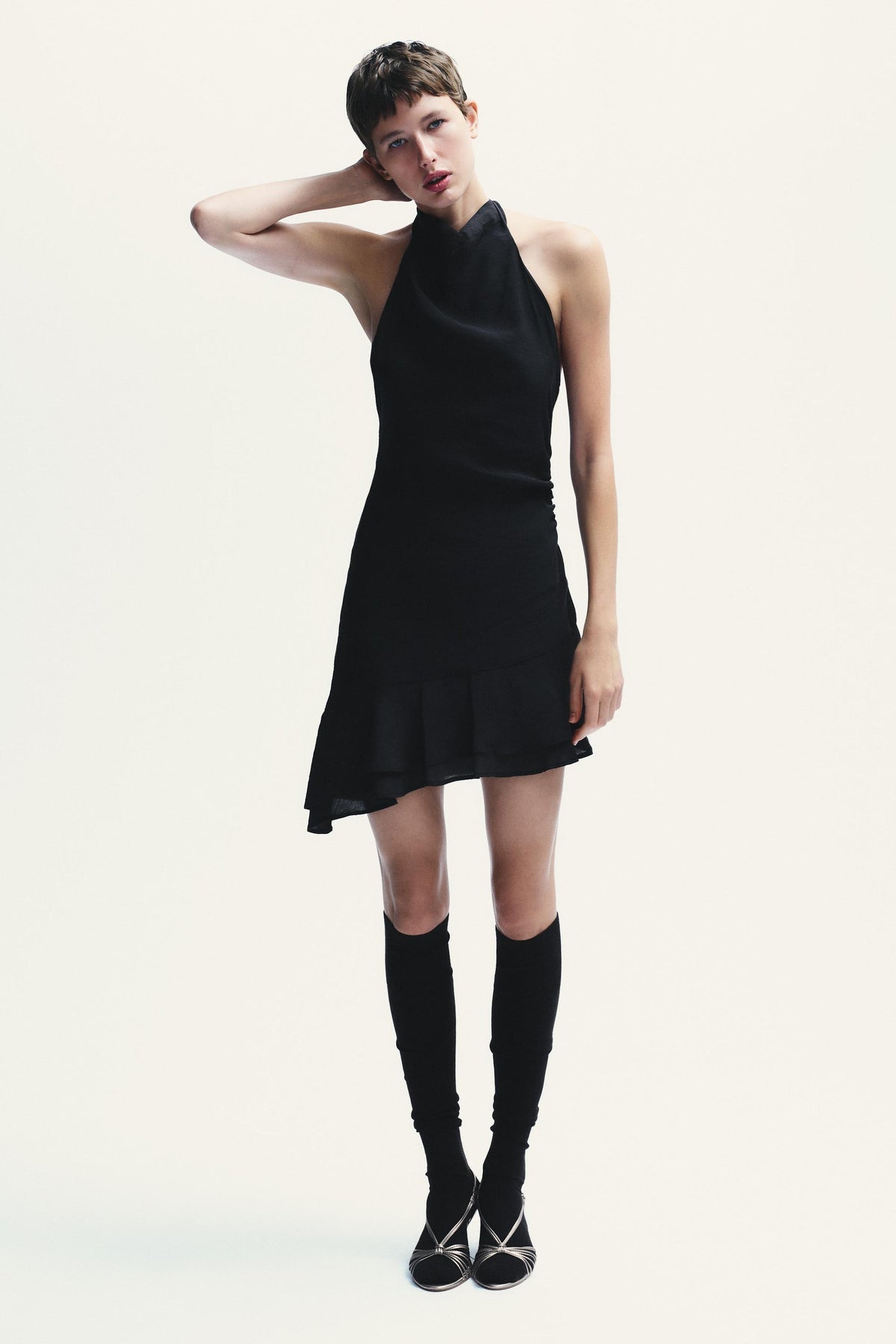 Asymmetric short dress