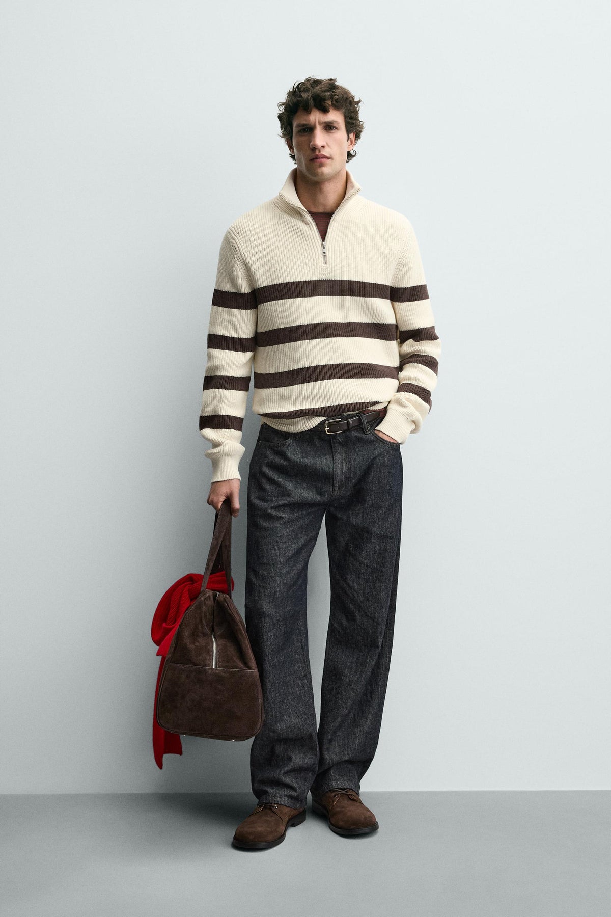 Pullover mit Reißverschlusskragen