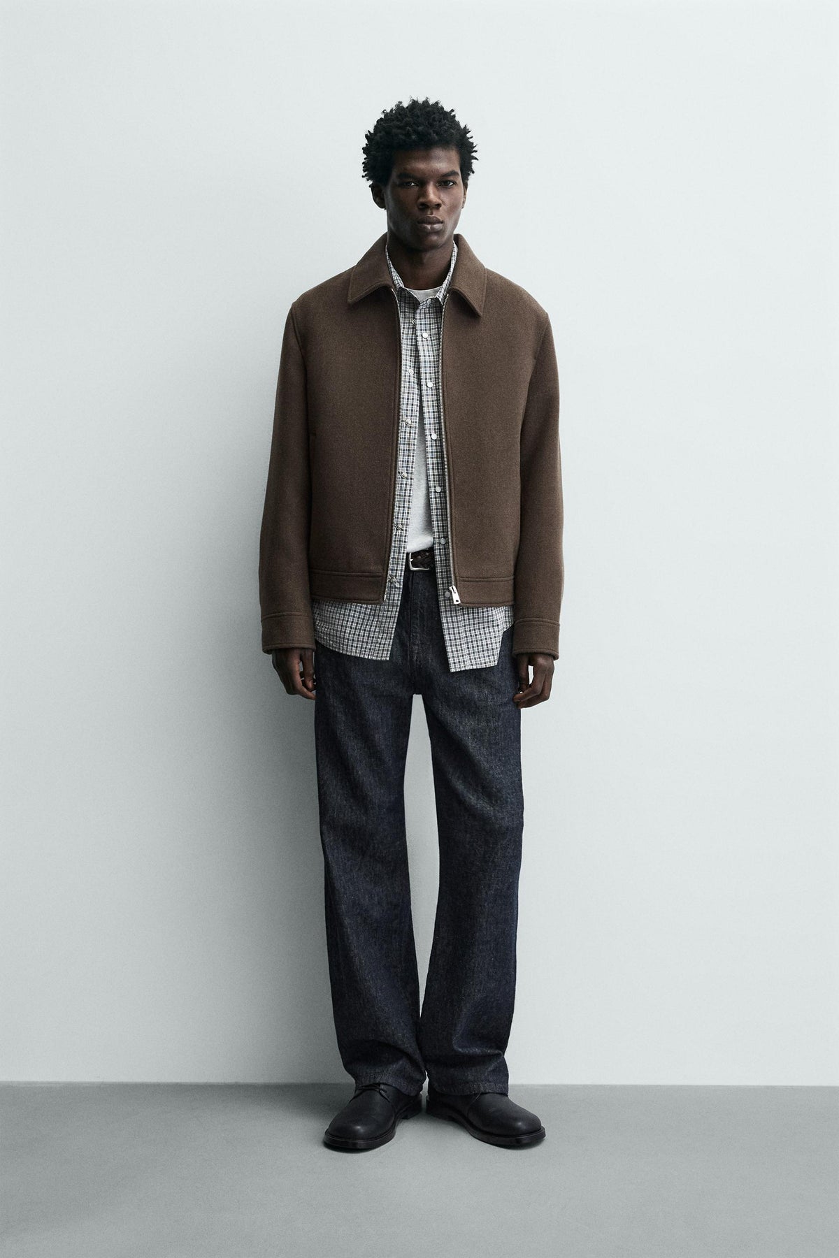 Stoffjacke mit Reißverschluss