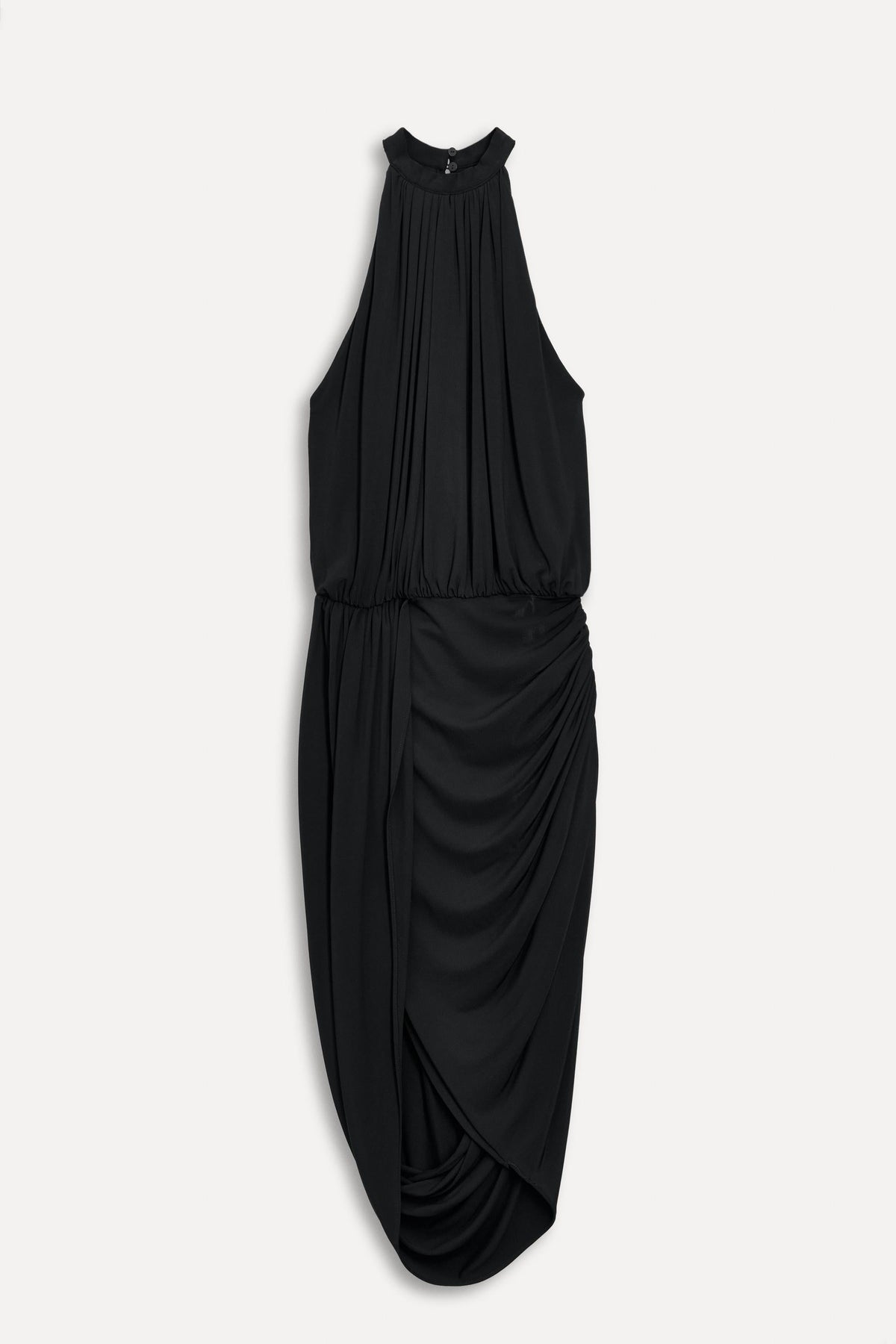 ASYMMETRIC HALTER DRESS