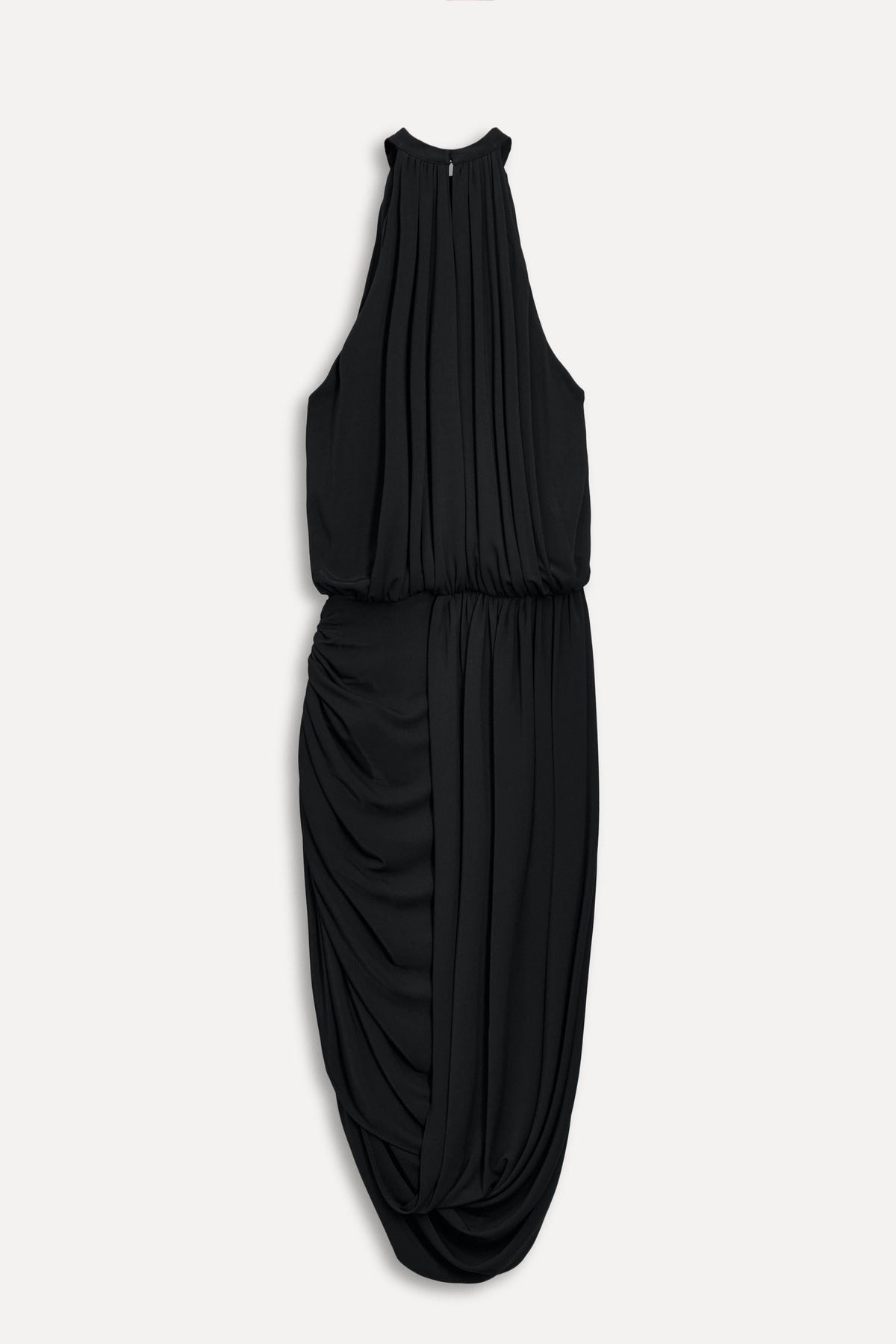 ASYMMETRIC HALTER DRESS