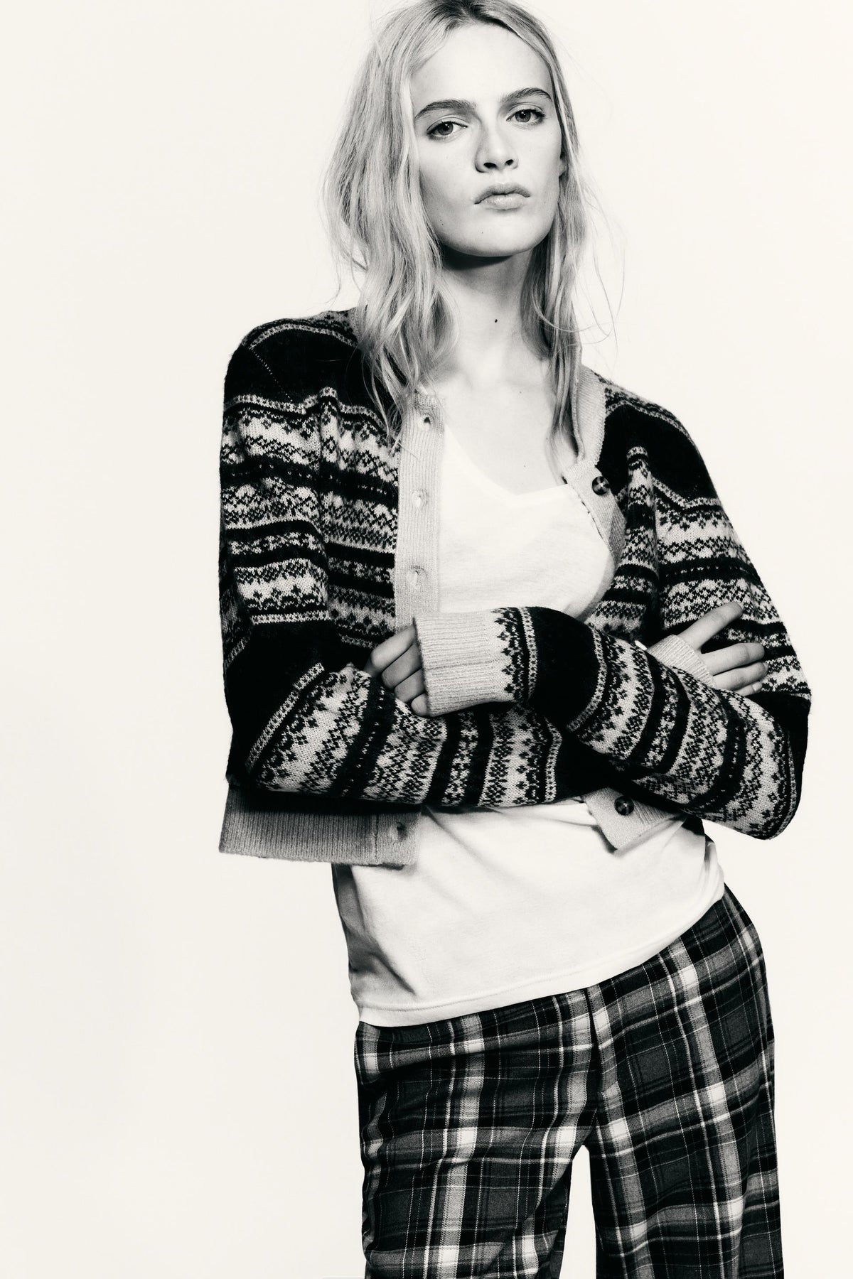 Jacquard-Strickjacke