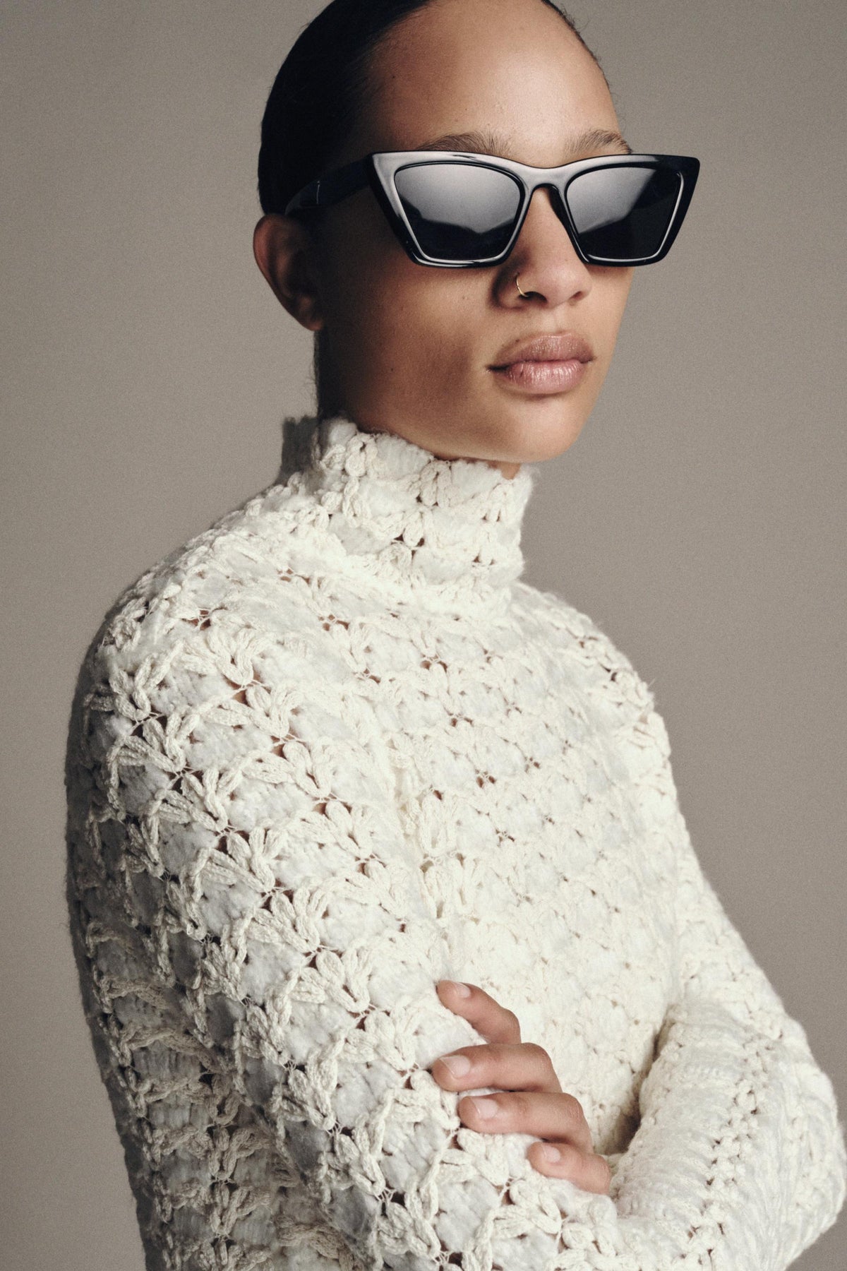 Kombinierter Strickpullover