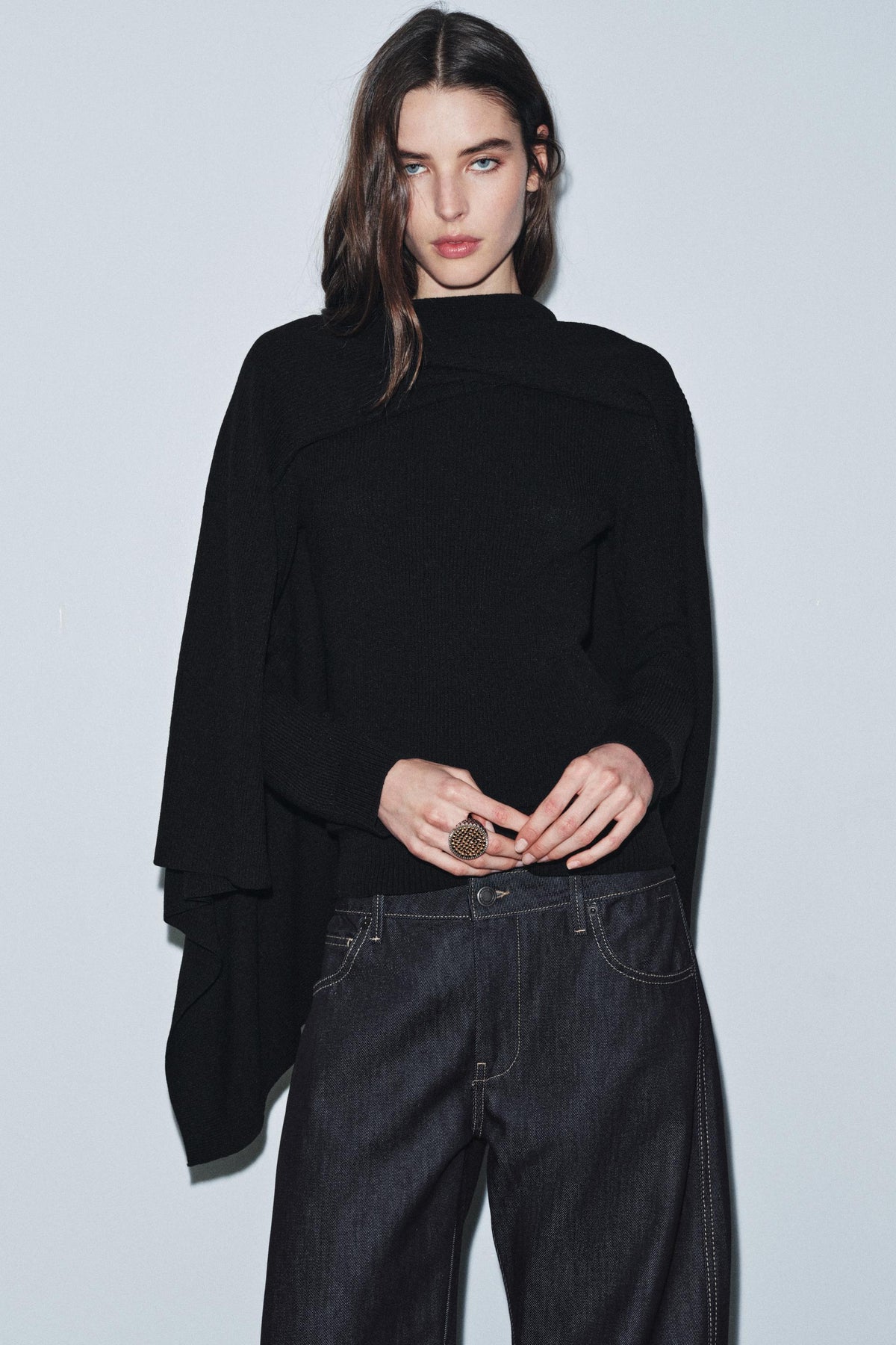 Knitted Cape Jumper