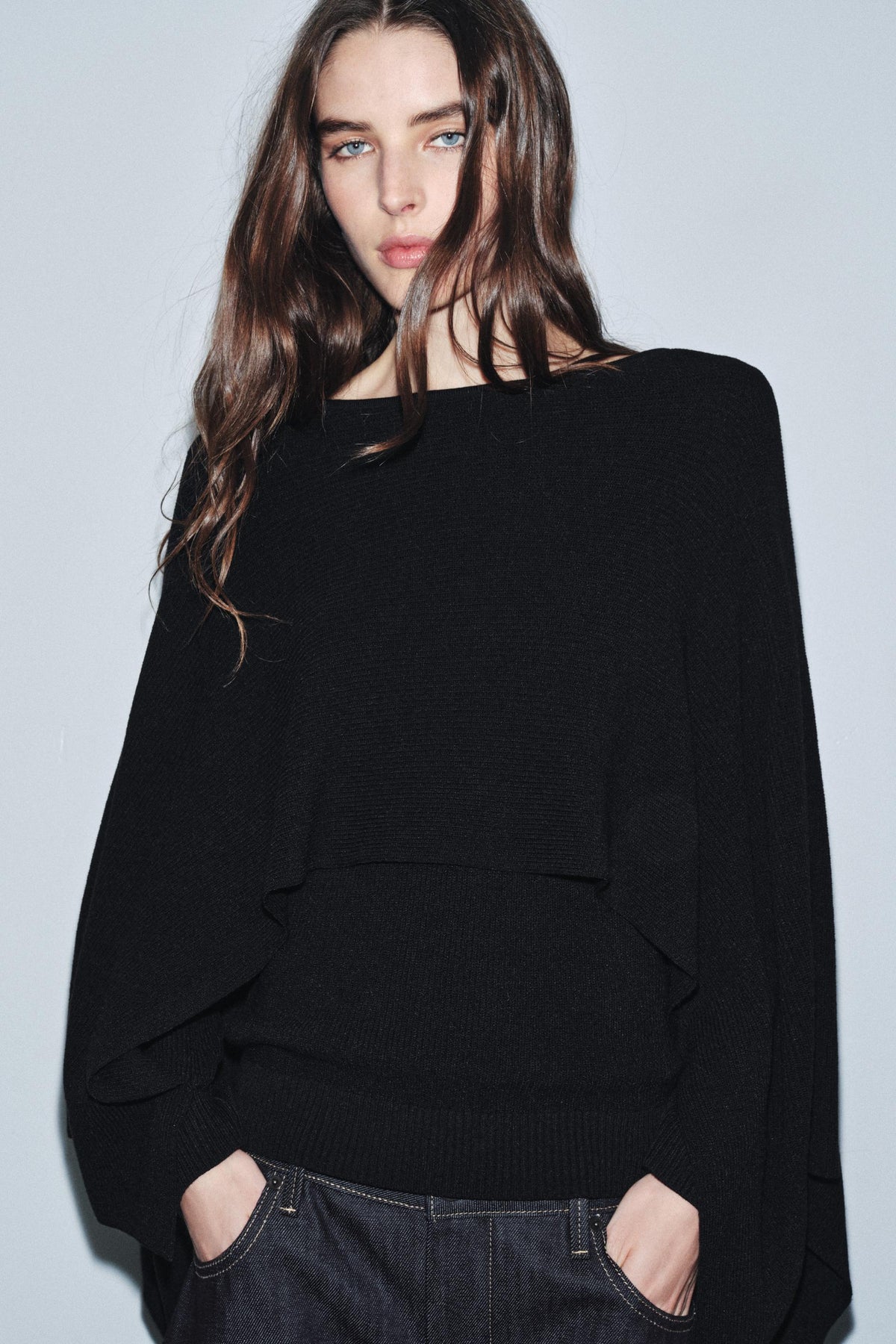Knitted Cape Jumper