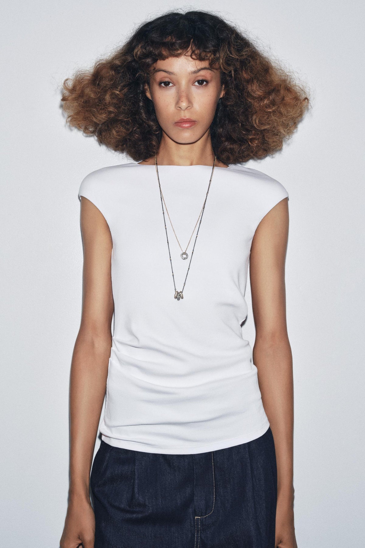 Ribbed Draped Top