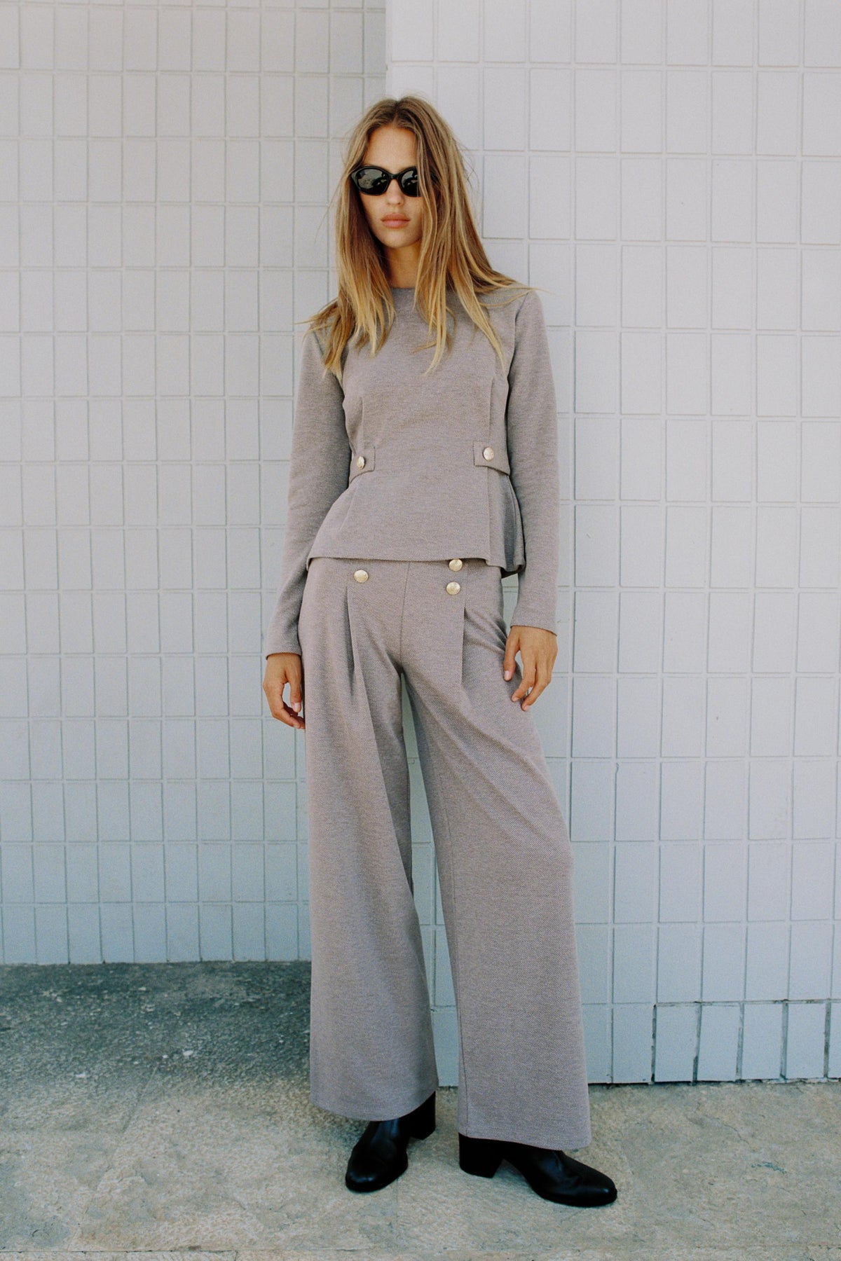 Buttoned Twill Top