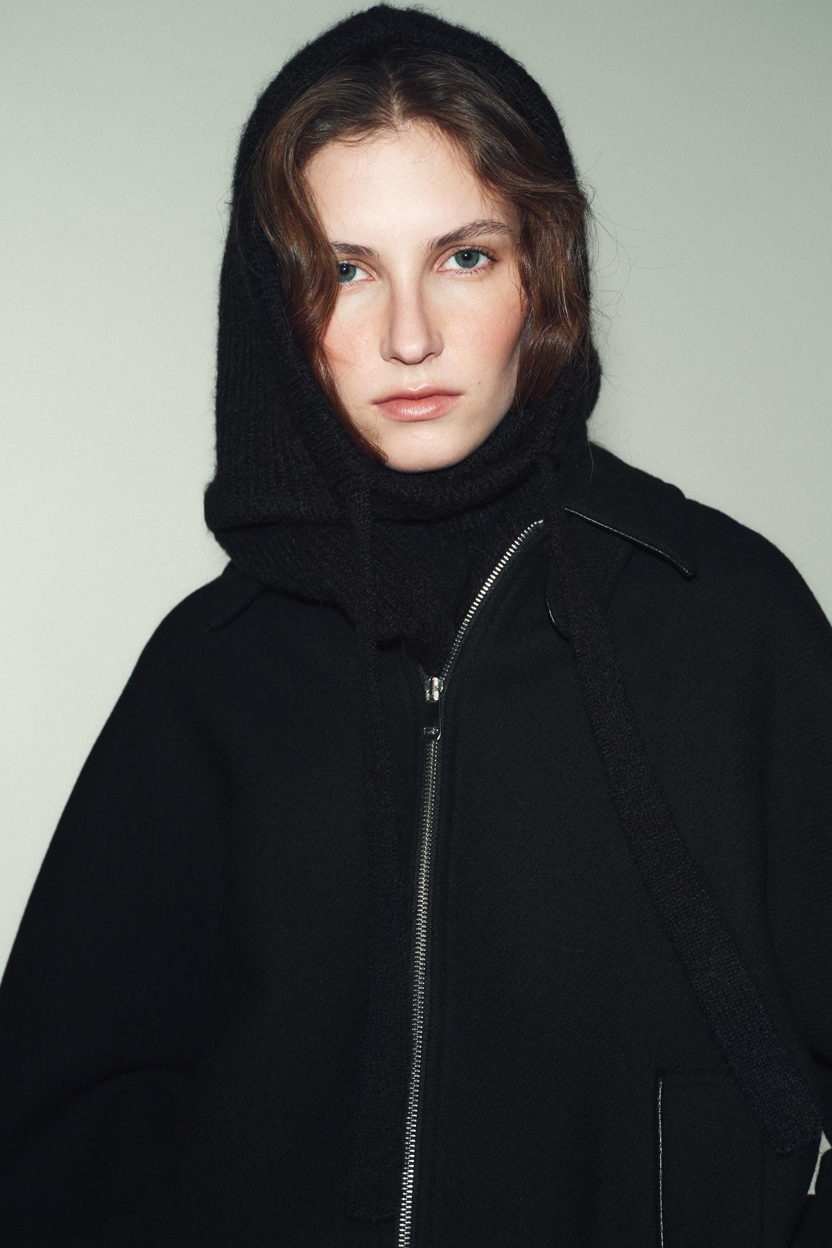 Ribbed Hood Beanie