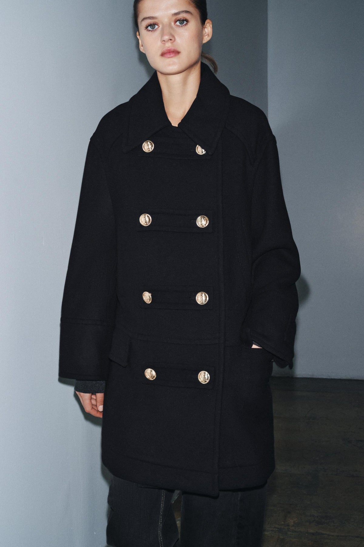 LIMITED EDITION WOOL BLEND DOUBLE-BREASTED COAT - Image 2