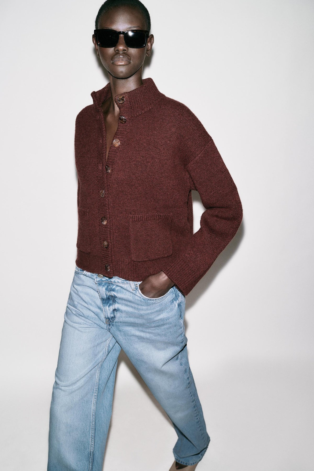 Strickbomberjacke