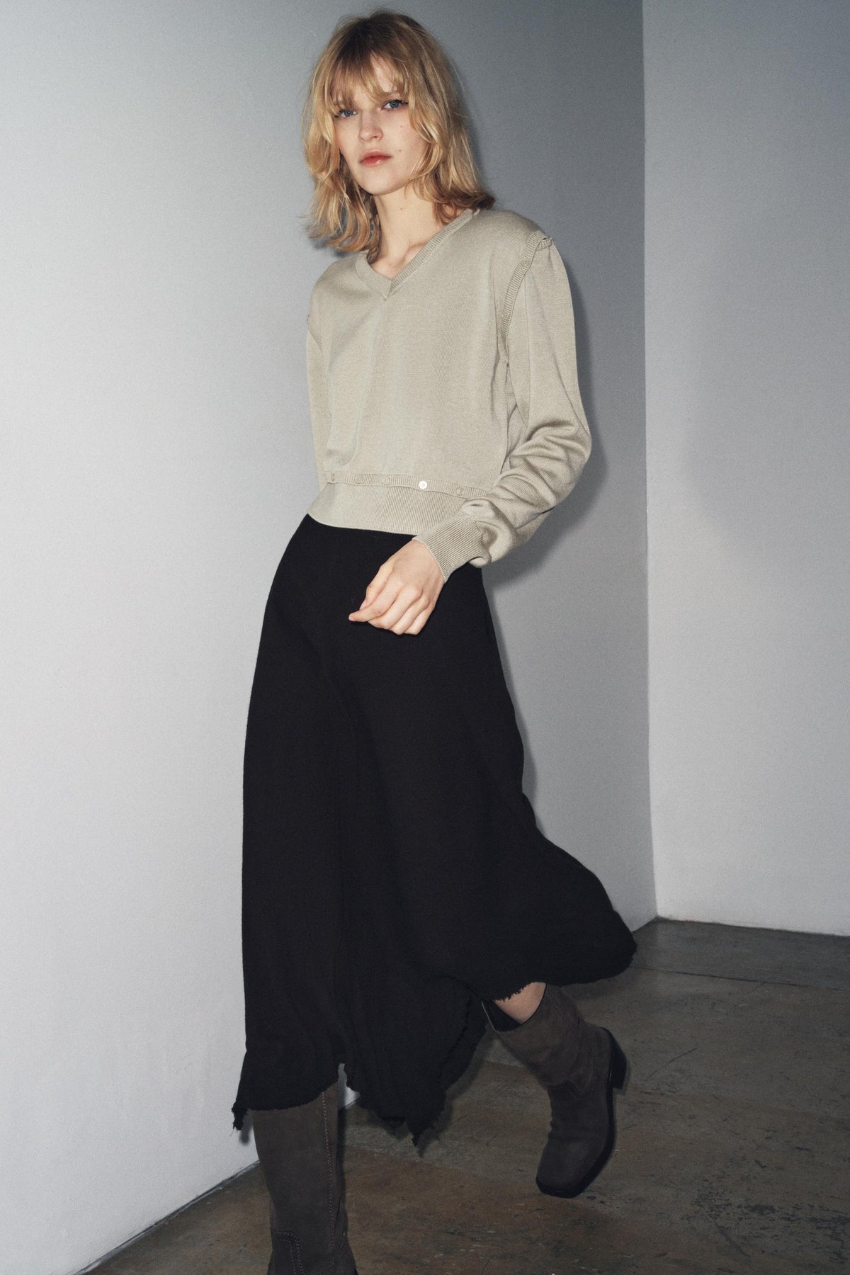 KNIT BUTTON JUMPER