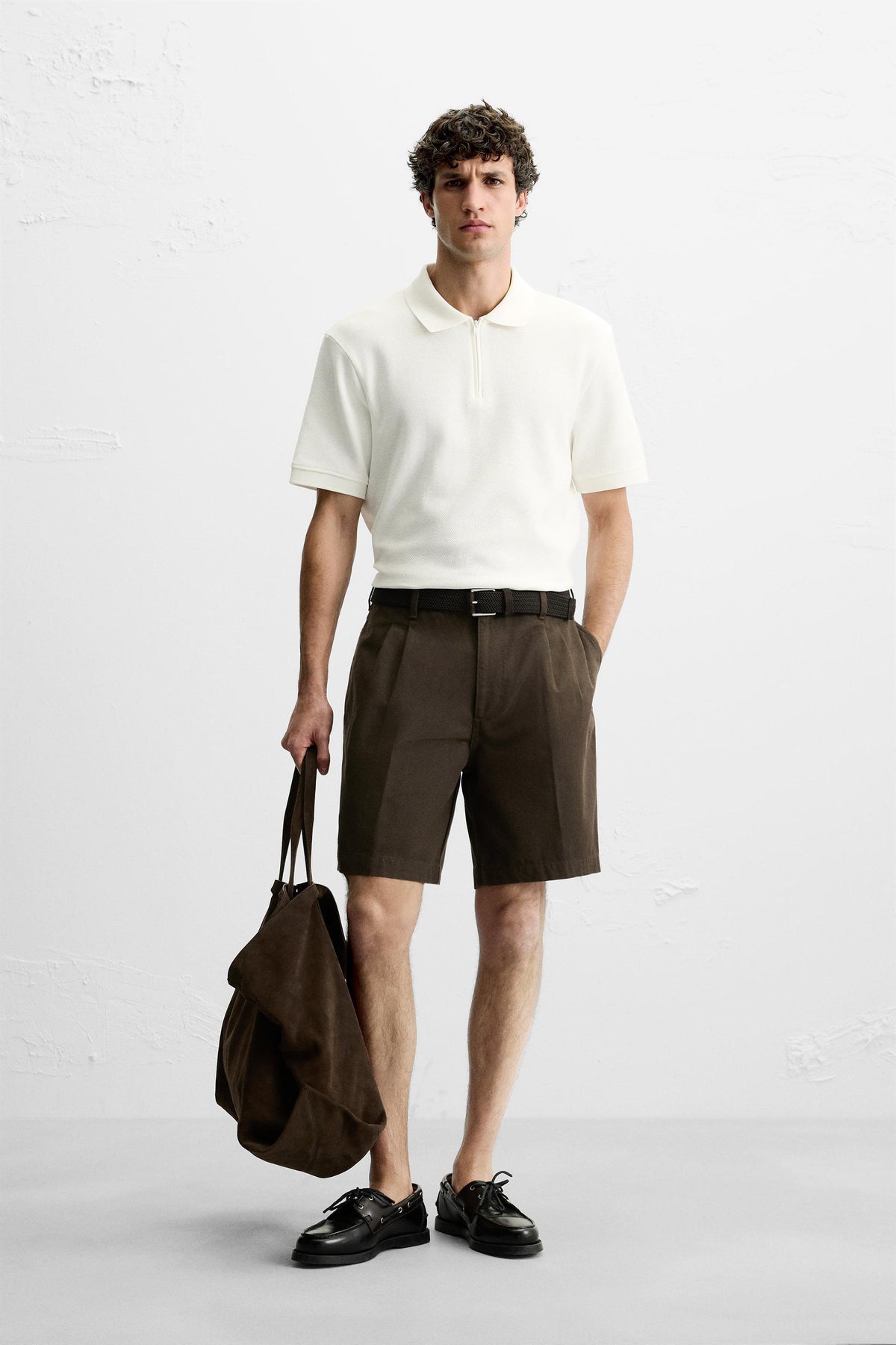 Polohemd mit Reißverschlusskragen