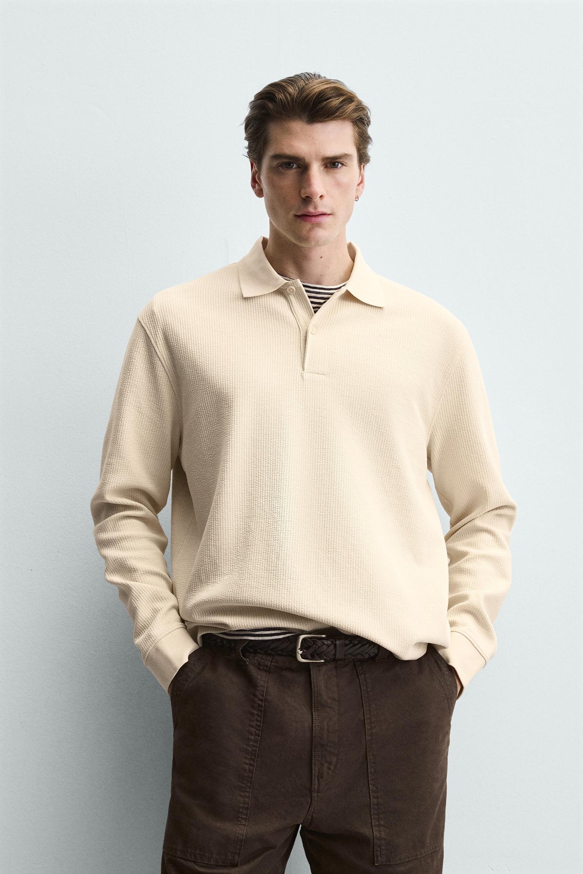 Polohemd mit Streifenmuster