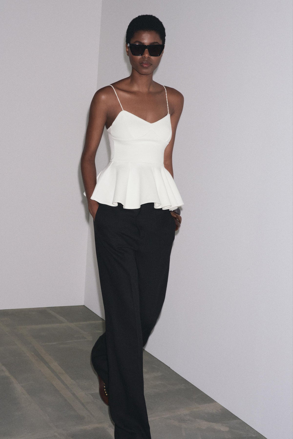 Strappy Peplum Top