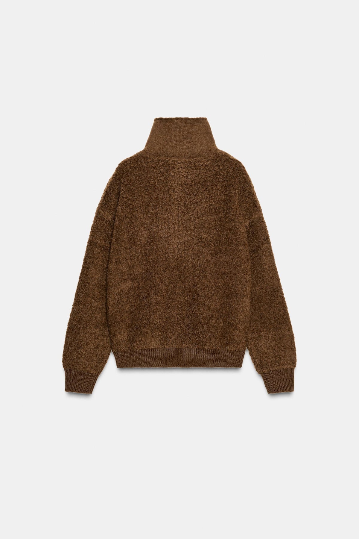 100% BOUCLÉ WOOL BOMBER JACKET - Image 2