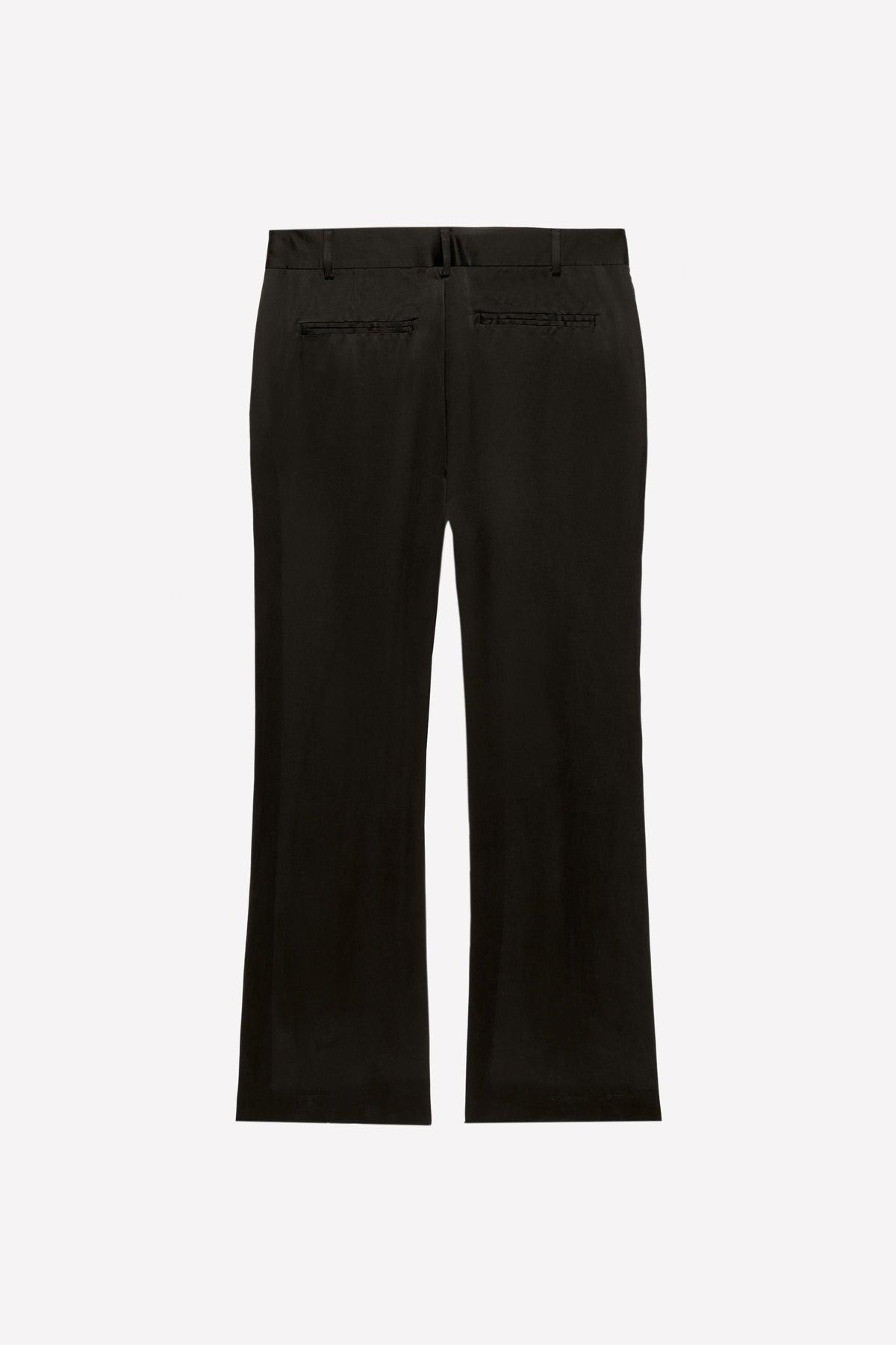 Viscose-Silk Flare Fit Trousers