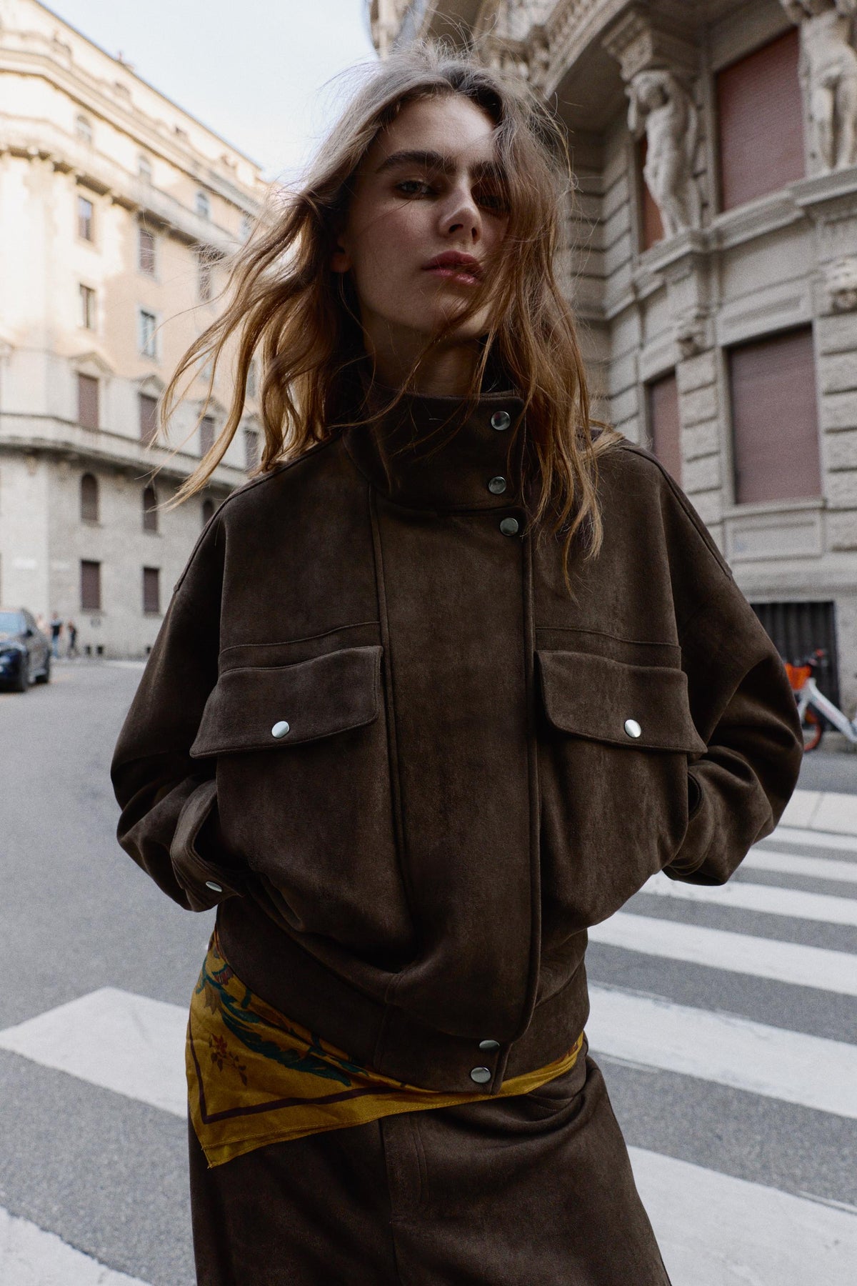 Oversized Faux Suede Jacket