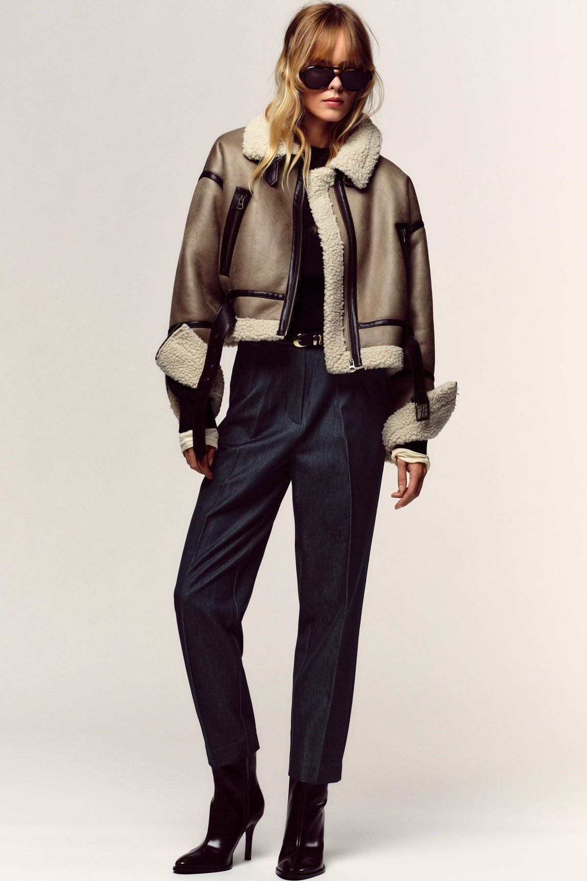 High-Waist Trousers with Belt