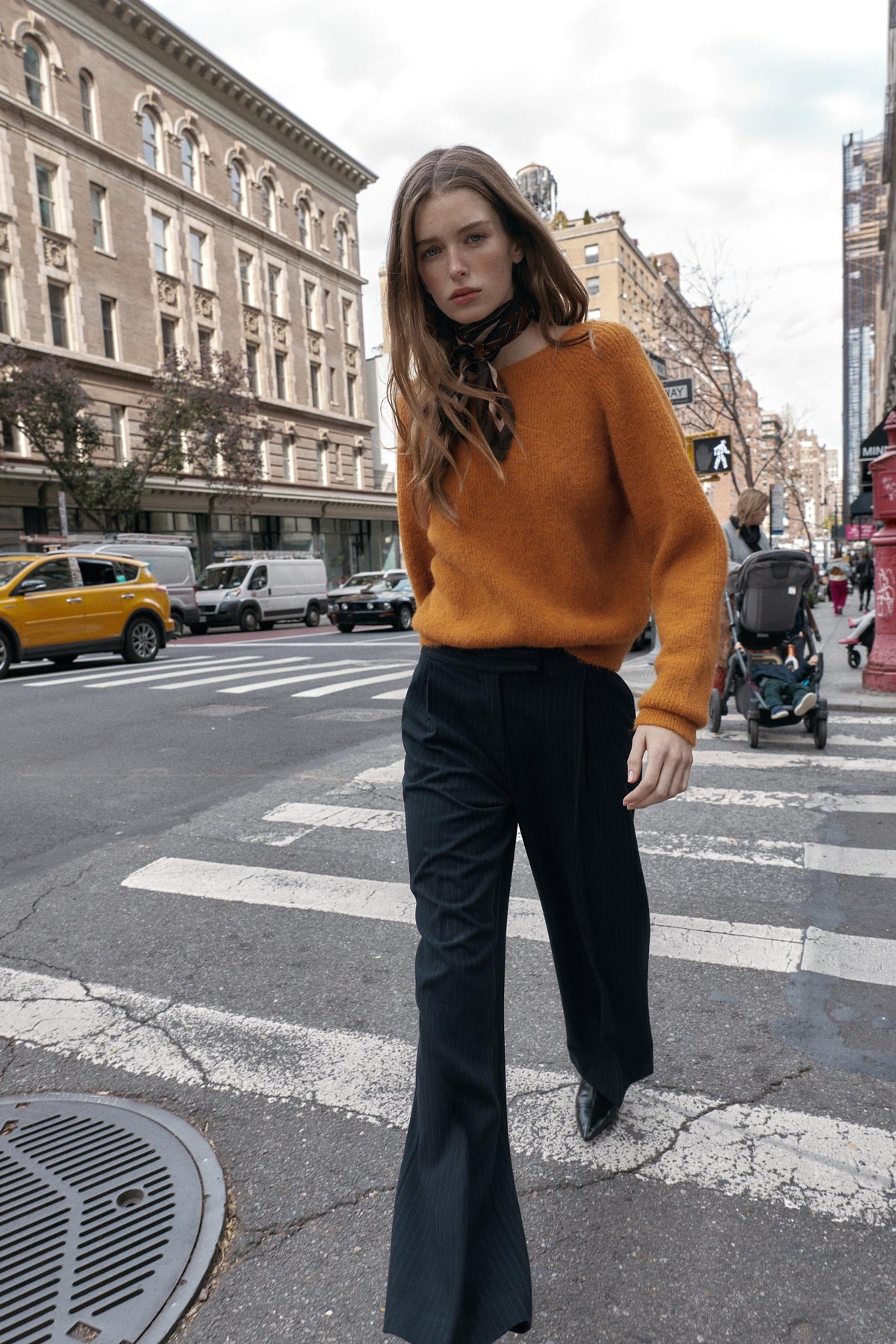 Wide-Leg High-Waist Trousers